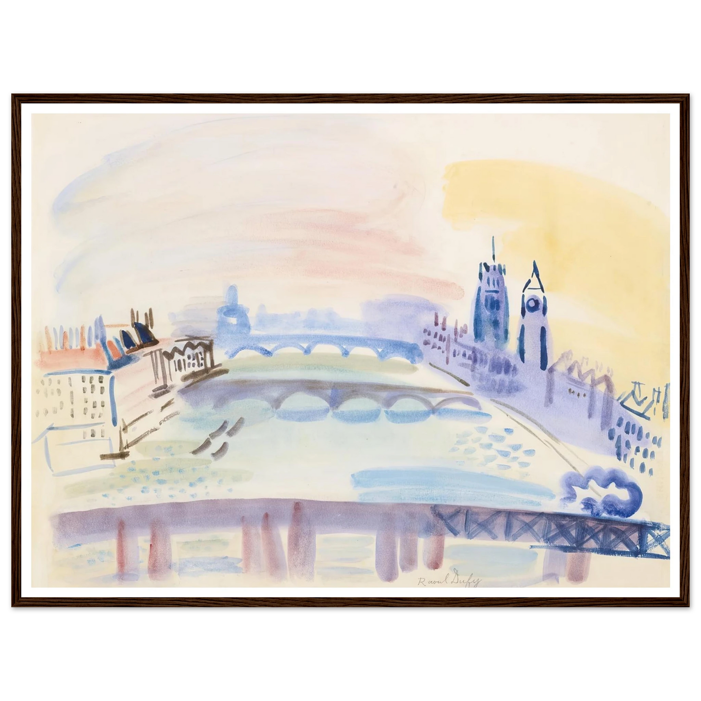 La Tamise, Londres (ca 1932) Art Print | Raoul Dufy-Quipham Collections