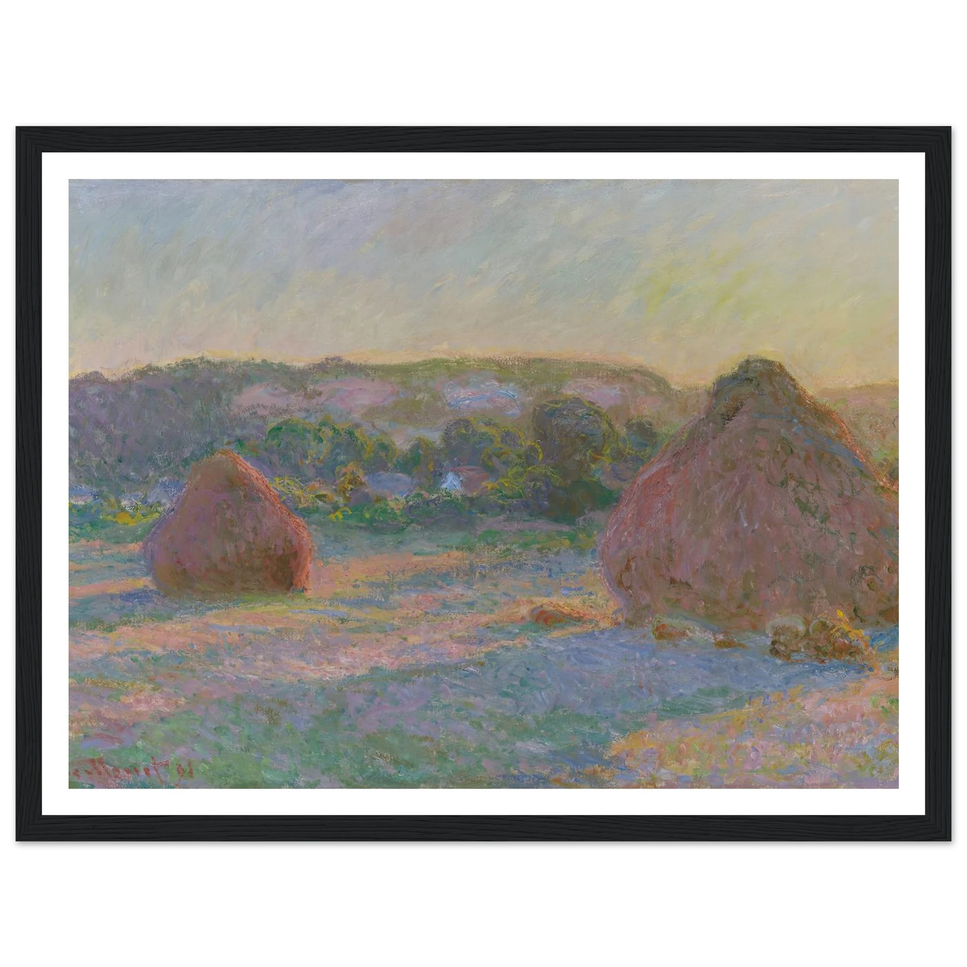 Stacks of Wheat (End of Summer) (1890-91) Art Print | Claude Monet-Quipham Collections