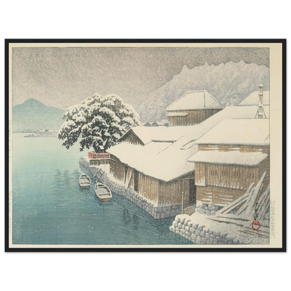 Ishinomaki no bosetsu (Evening Snow at Ishinomaki) (1935) Art Print | Kawase Hasui-Quipham Collections