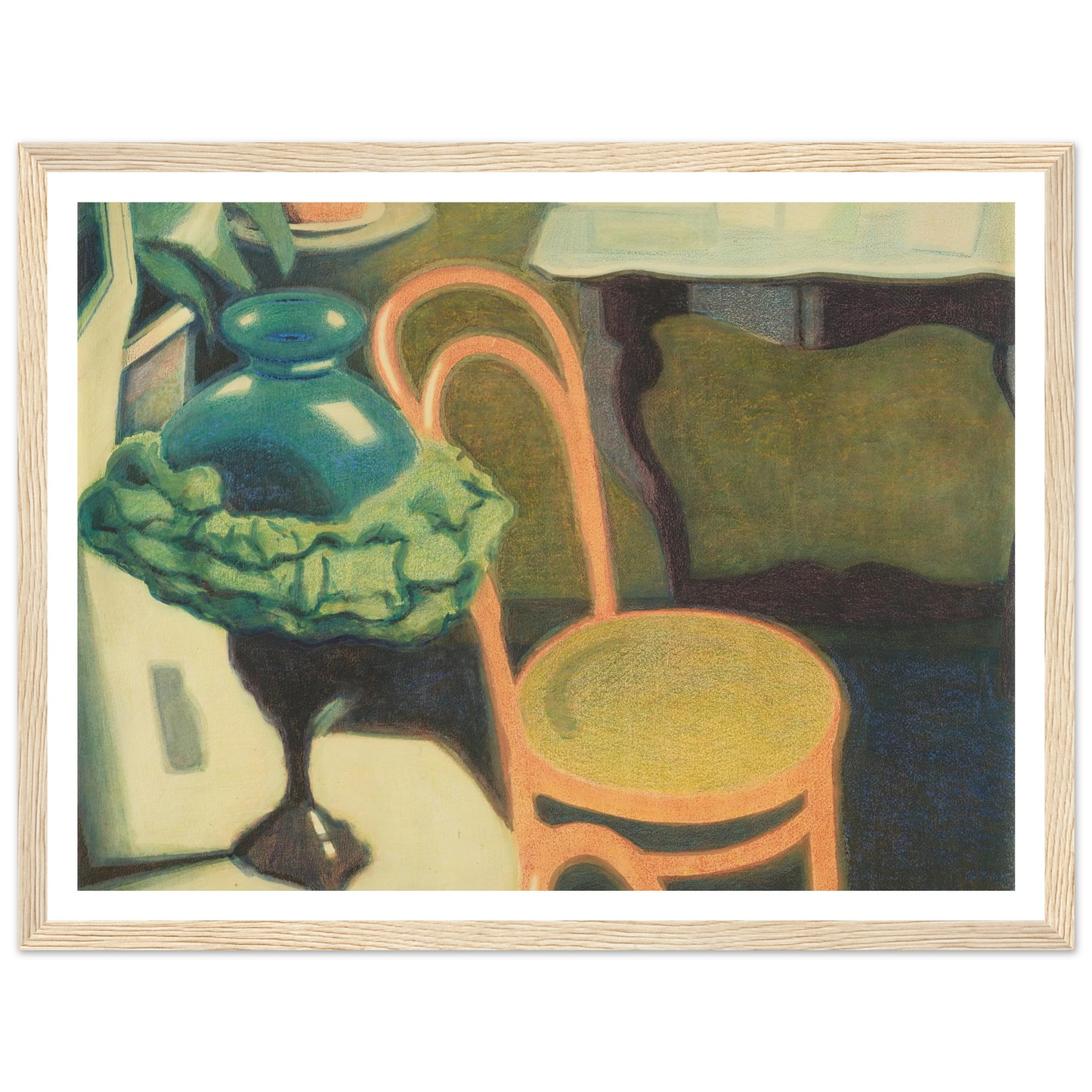 Interieur met stoel en opaline lamp (1909) Art Print | Leon Spilliaert-Quipham Collections