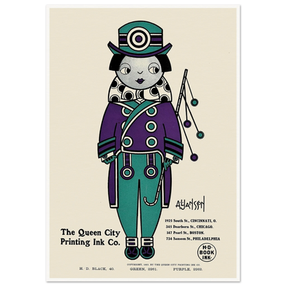 Queen City Ink, Ad. 01 (1890-1913) Art Print | Augustus Jansson-Quipham Collections