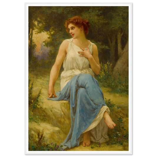 Portrait Of A Seated Woman Art Print | Guillaume Seignac-Quipham Collections