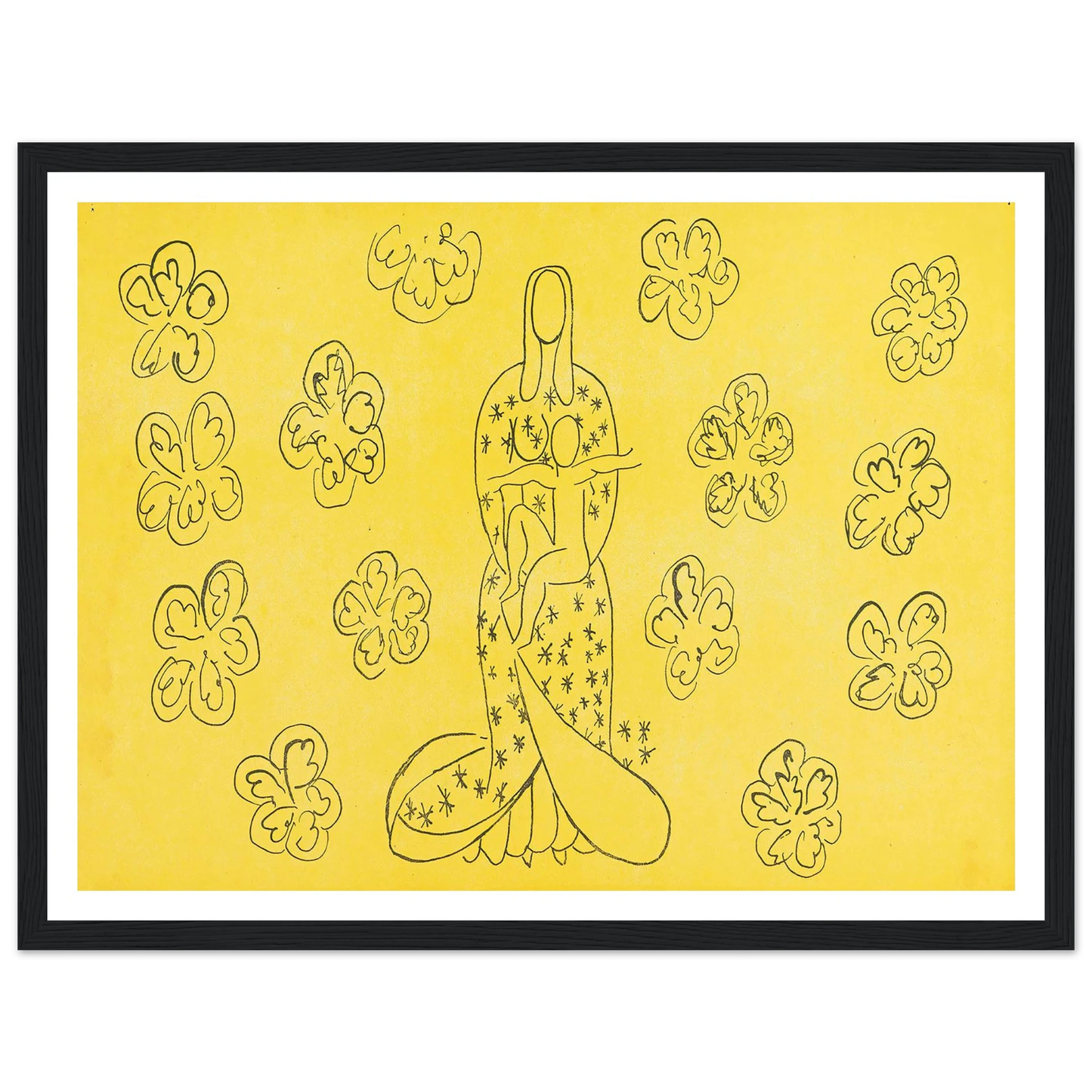 Vierge et l’enfant au décor fleuri (1949) Art Print | Henri Matisse-Quipham Collections