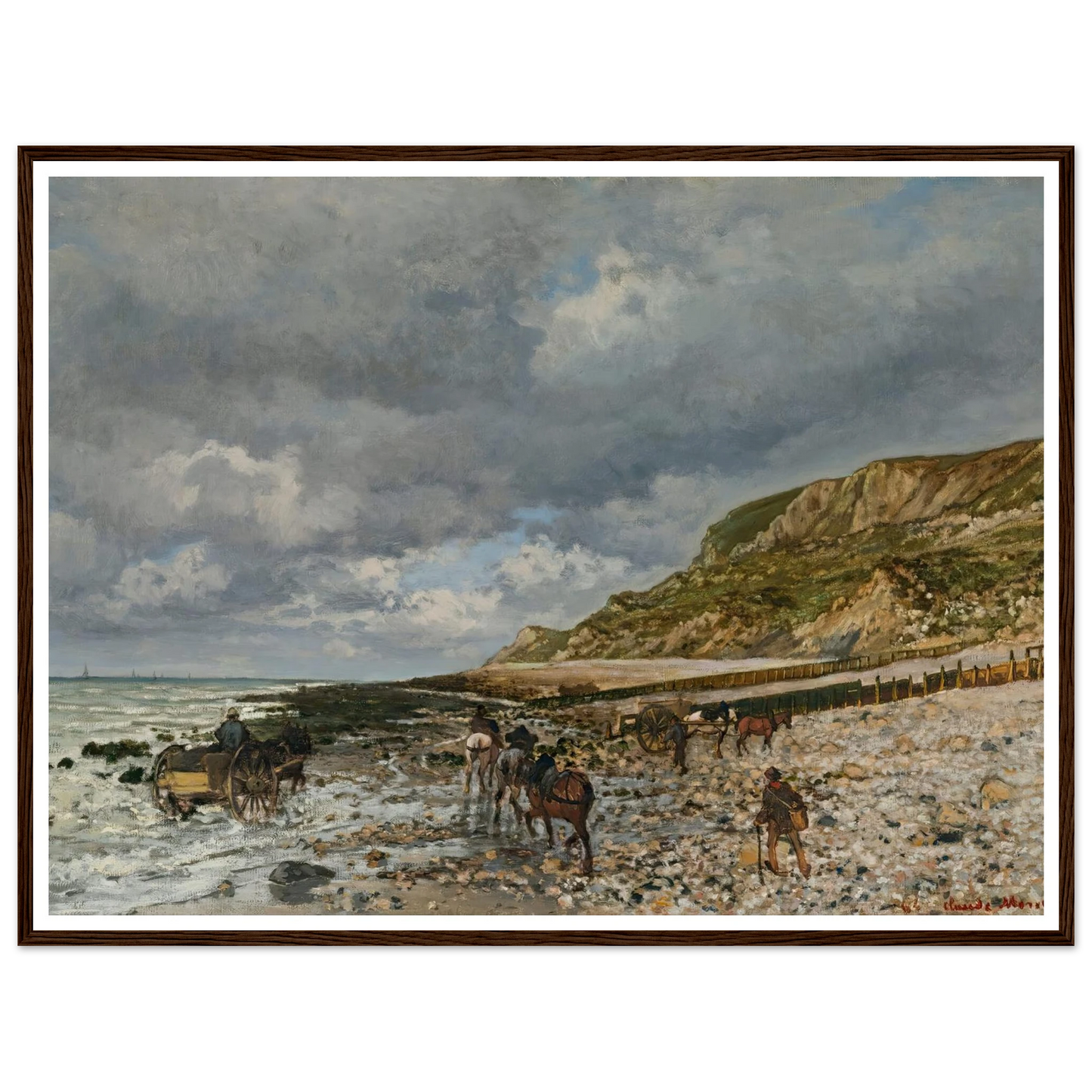 Chevaux À La Pointe De La Hève (1864) Art Print | Claude Monet-Quipham Collections