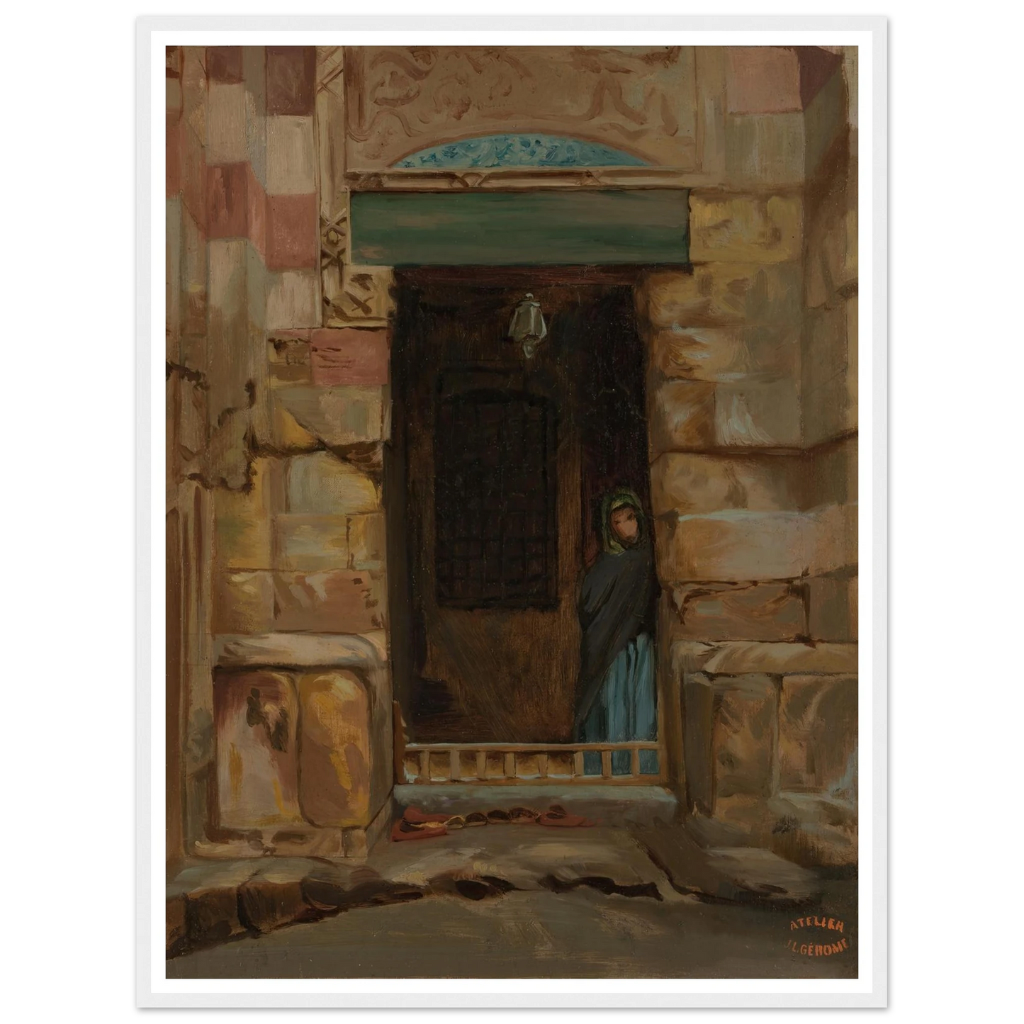 Arab Woman in a Doorway (1870) Art Print | Jean Leon Gerome-Quipham Collections
