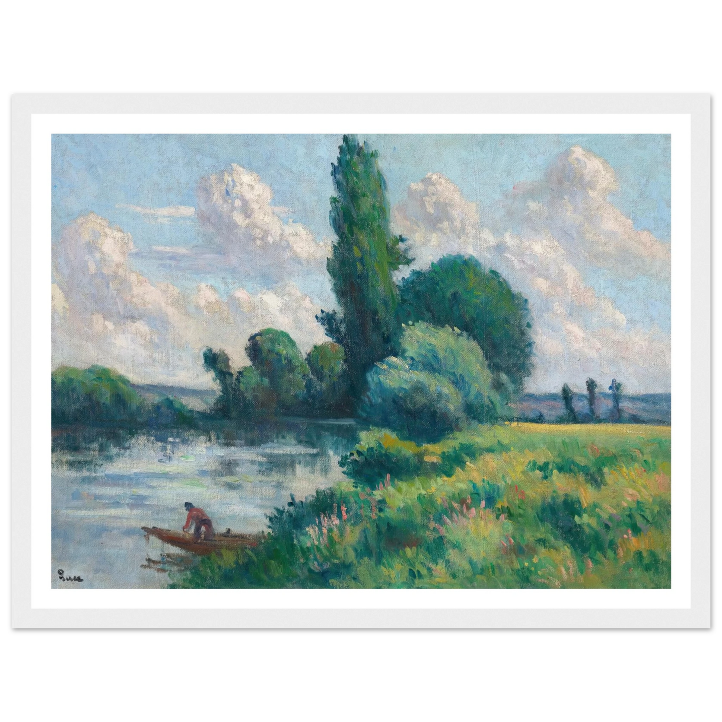 Rolleboise, Le petit bras de Seine Art Print | Maximilien Luce-Quipham Collections