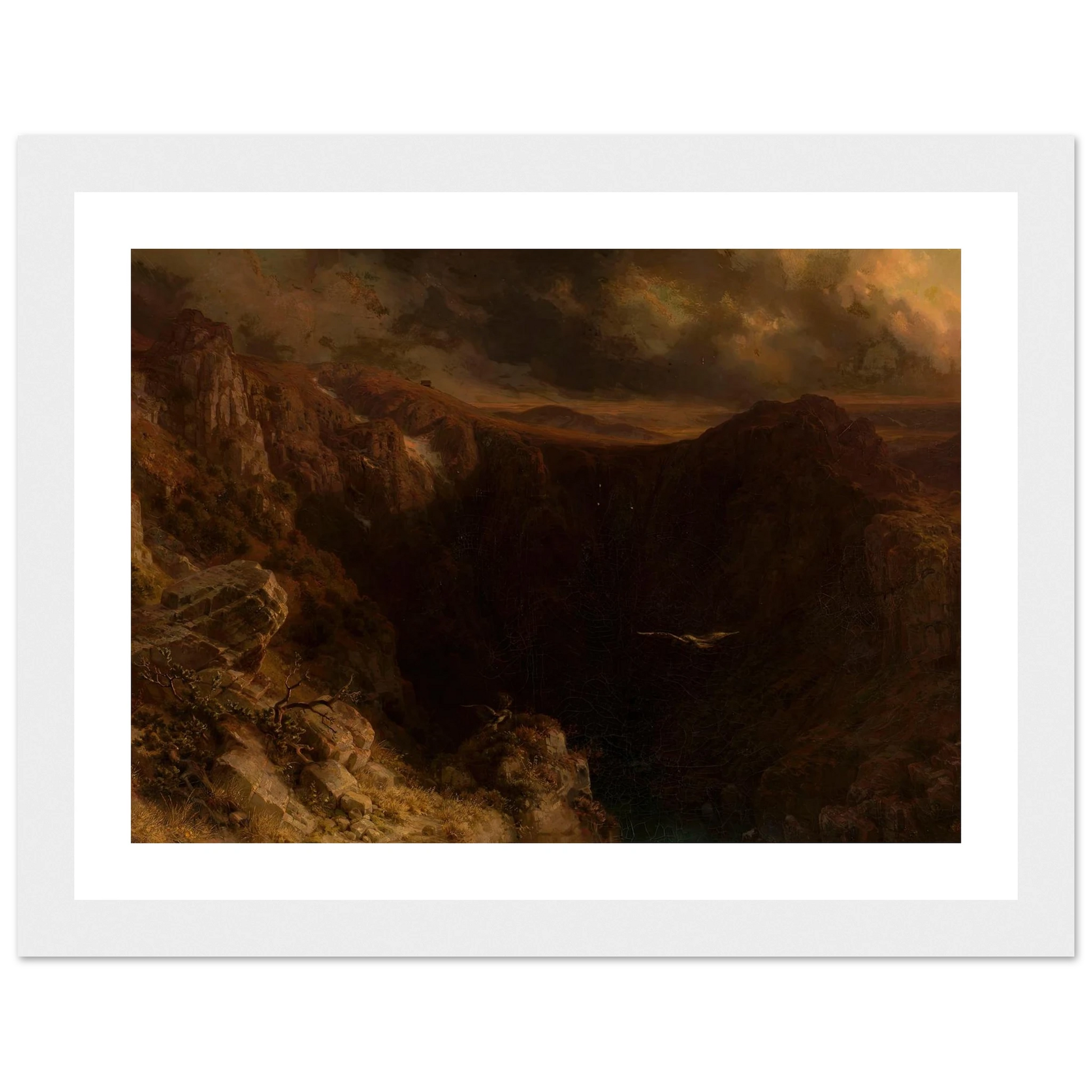 Evening in the mountains (1843) Art Print | August Behrendsen-Quipham Collections