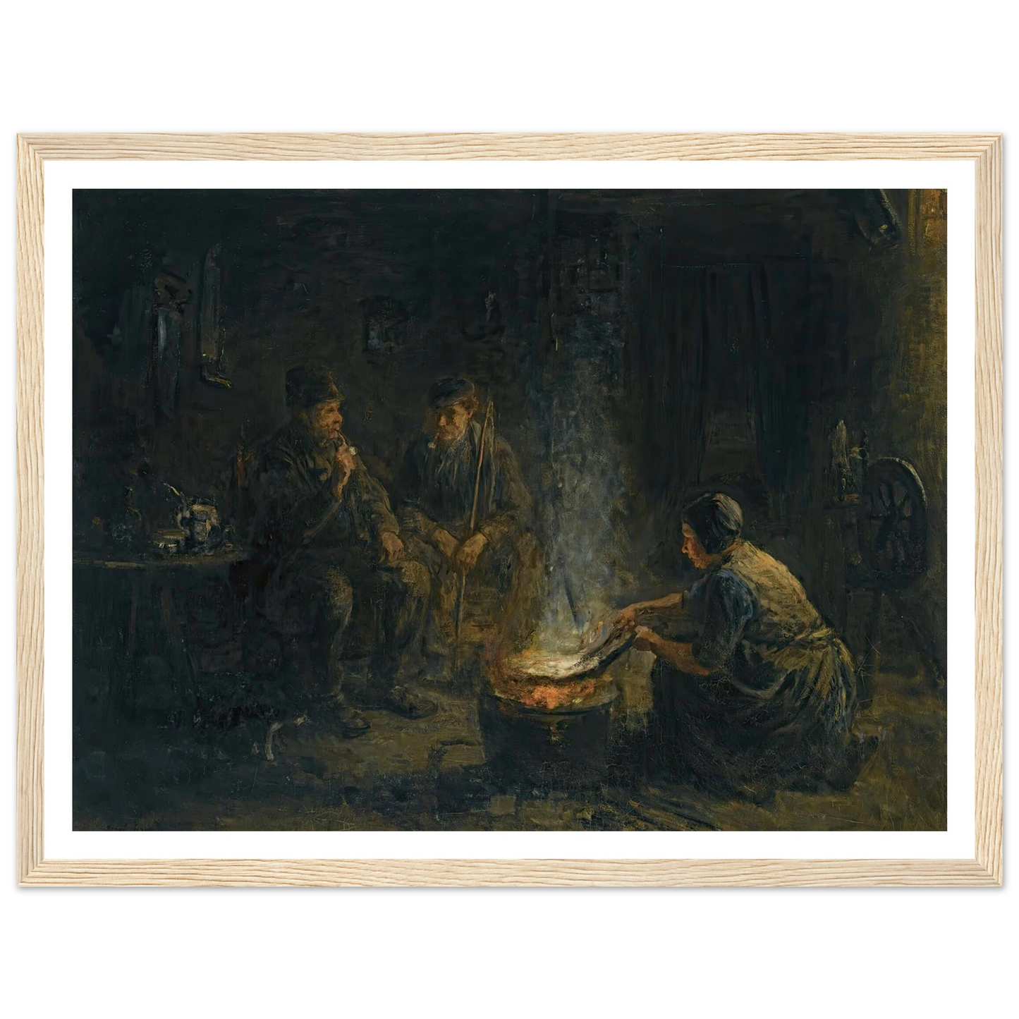 Preparing the meal Art Print | Jozef Israels-Quipham Collections