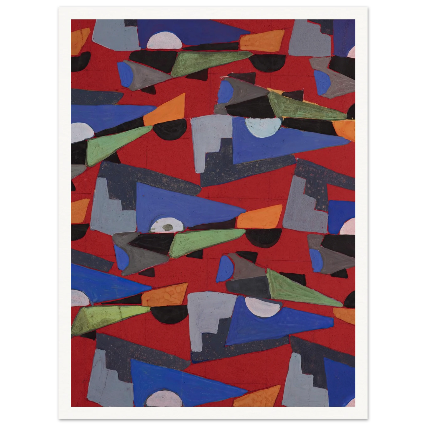 Untitled (Textile design no VIII) (circa 1925) Art Print | Frances Hodgkins-Quipham Collections