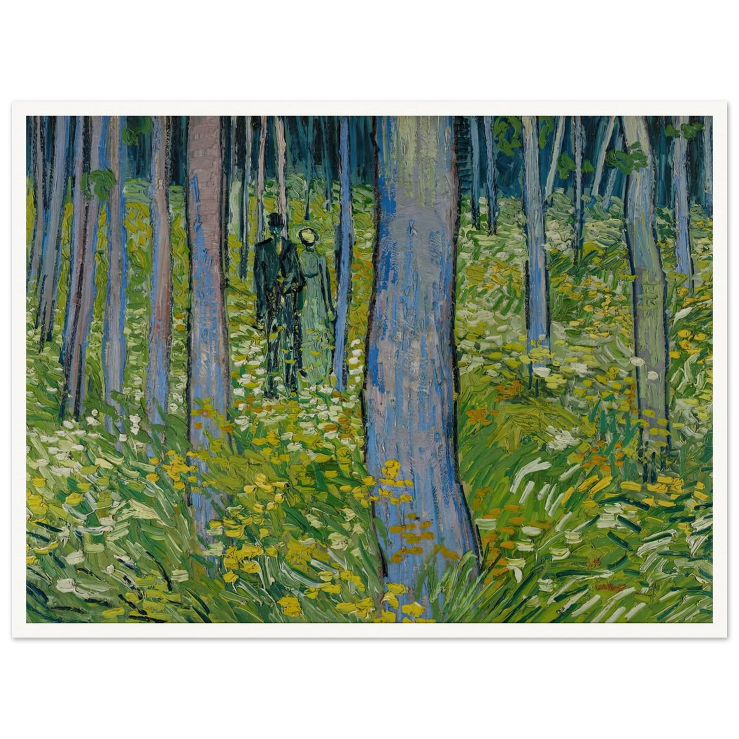 Undergrowth with two Figures (1890) Art Print | Vincent van Gogh-Quipham Collections