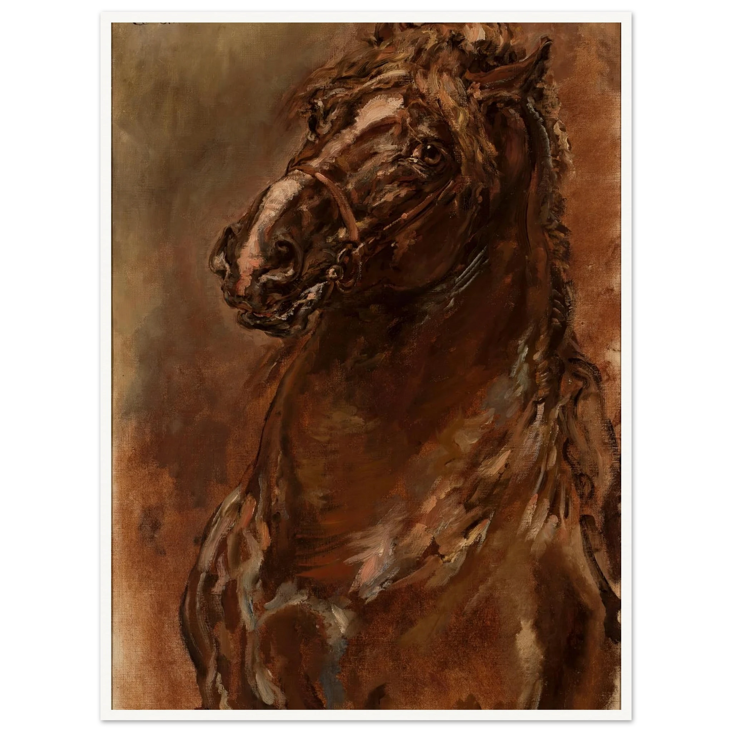 Study of horse’s head for “The Maid of Orléans” (1886) Art Print | Jan Matejko-Quipham Collections