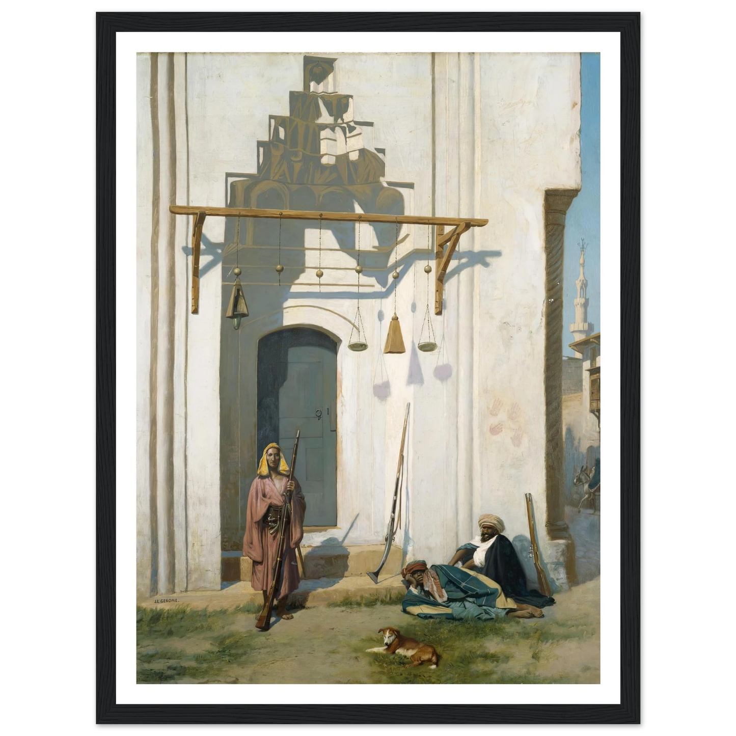 Guards at the Door of a Tomb (1870s) Art Print | Jean Leon Gerome-Quipham Collections
