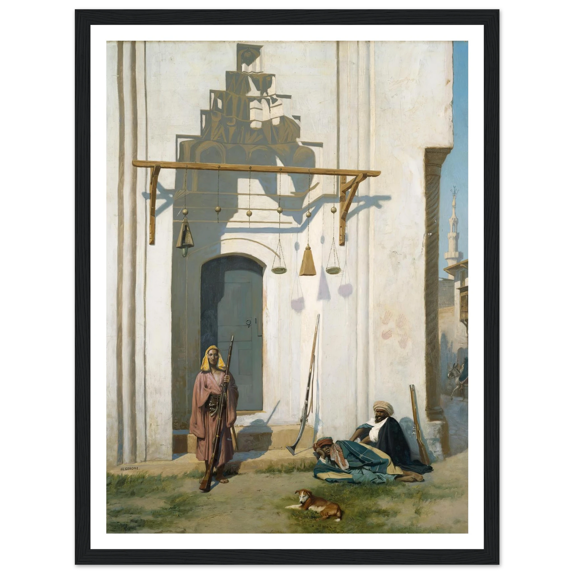 Guards at the Door of a Tomb (1870s) Art Print | Jean Leon Gerome-Quipham Collections