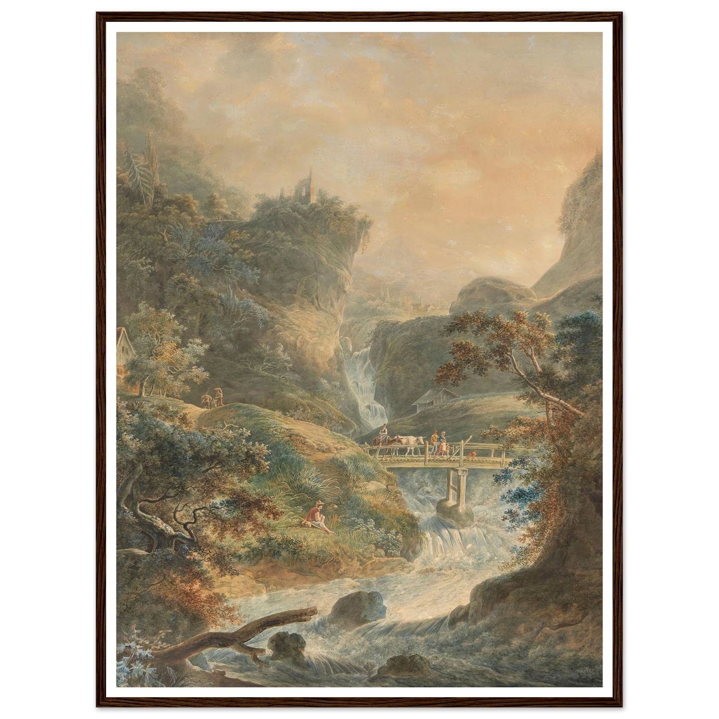 Landschaft mit reißendem Bach im Juragebirge (1790) Art Print | Peter Birmann-Quipham Collections