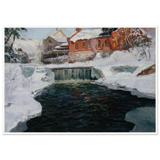 La nouvelle fabrique à Lillehammer (1905 - 1906) Art Print | Frits Thaulow-Quipham Collections