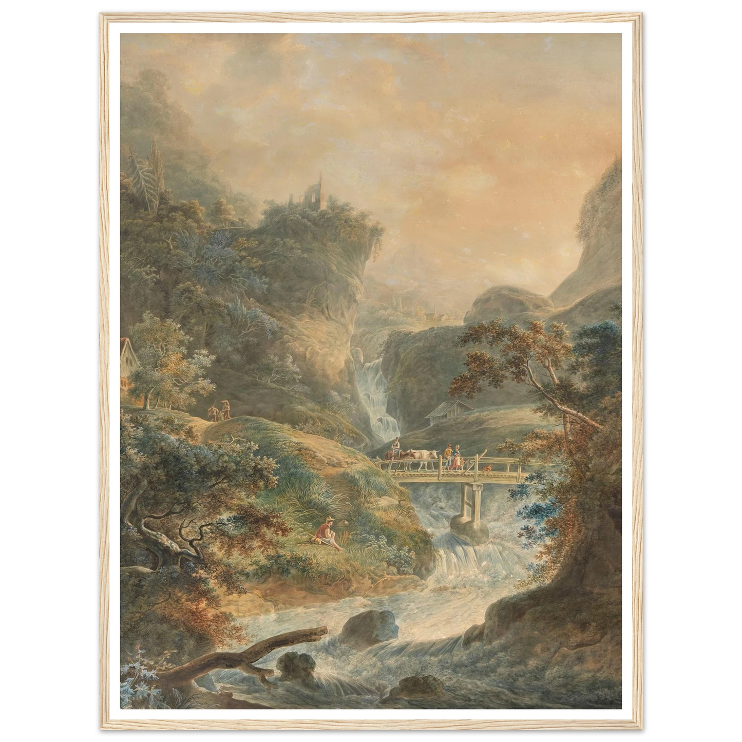 Landschaft mit reißendem Bach im Juragebirge (1790) Art Print | Peter Birmann-Quipham Collections