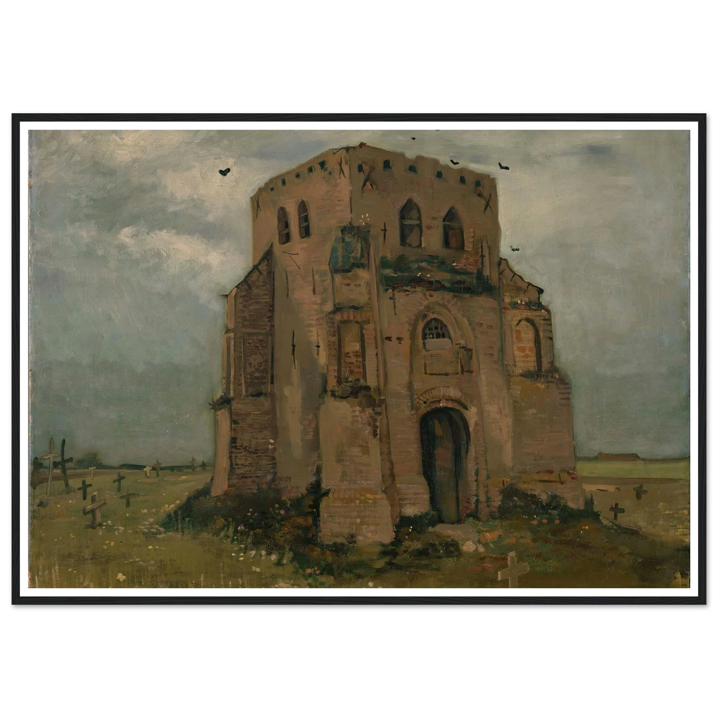 The old church tower at Nuenen (`The peasants’ churchyard’) (1885) Art Print | Vincent van Gogh-Quipham Collections