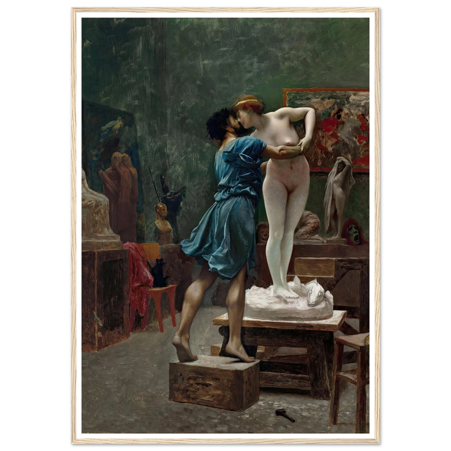 Pygmalion et Galatée, esquisse à l’huile (1890) Art Print | Jean Leon Gerome-Quipham Collections