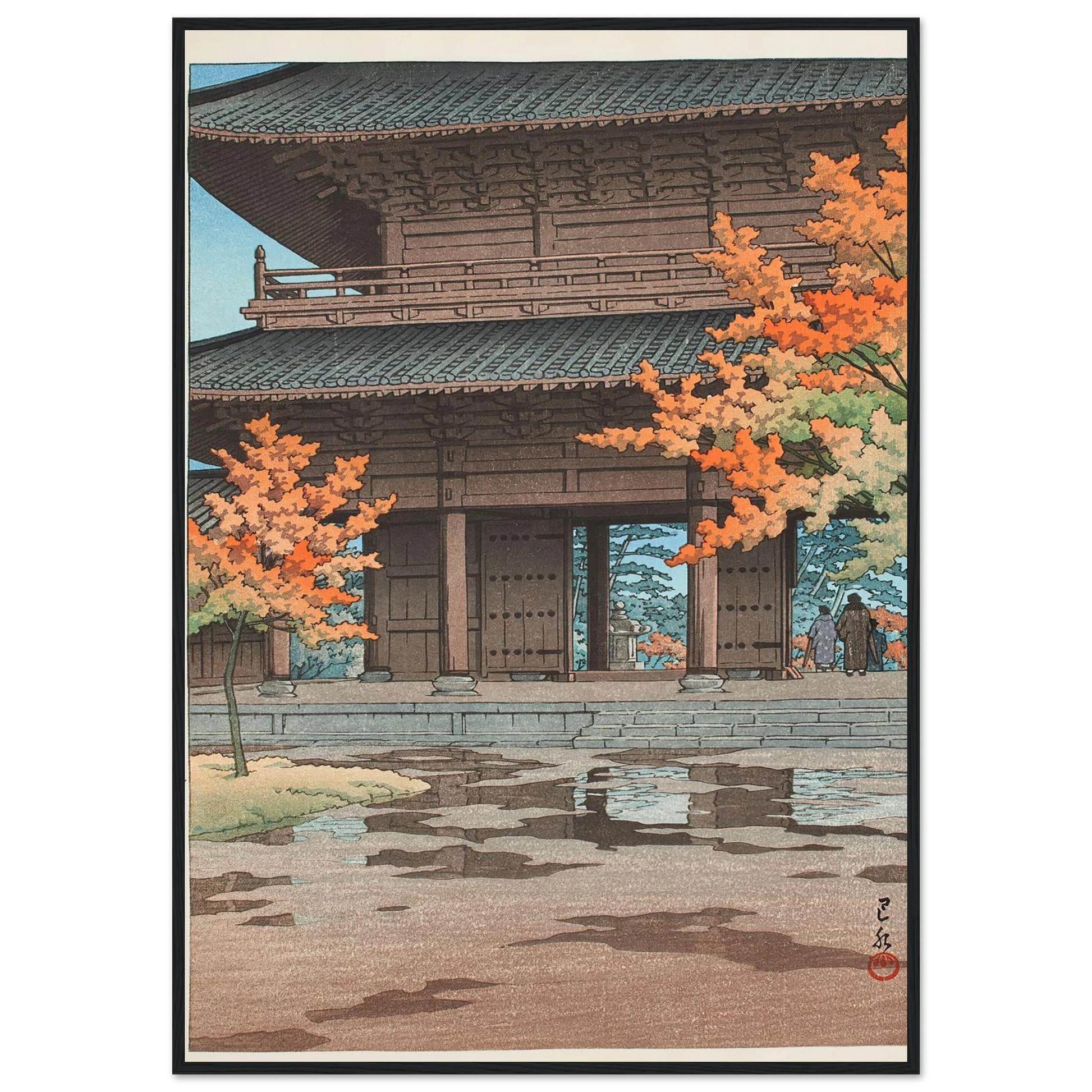 Jigure no ato (Kyoto Nanzen-ji) (After drizzling in autumn, Nanzen-ji Temple in Kyoto) (1952) Art Print | Kawase Hasui-Quipham Collections