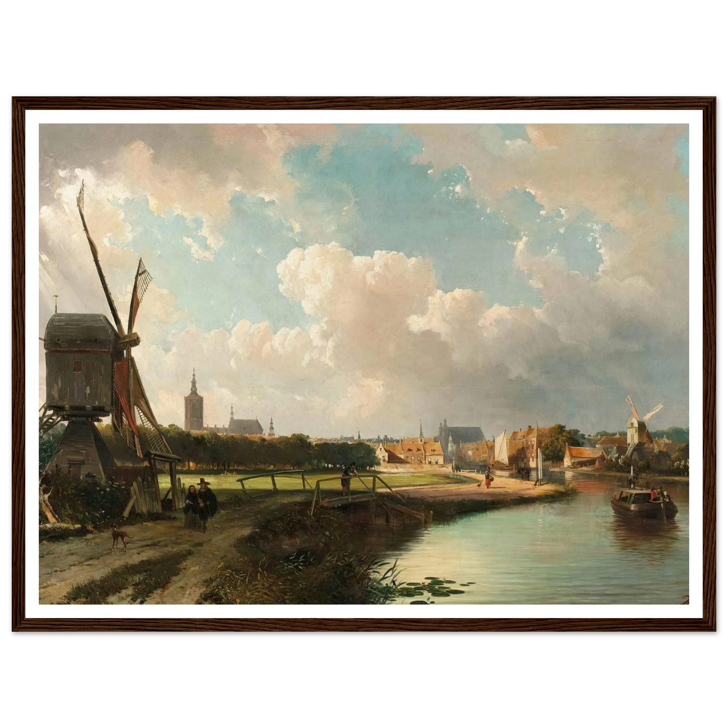 View of The Hague from the Delftse Vaart in the Seventeenth Century (1852) Art Print | Cornelis Springer-Quipham Collections