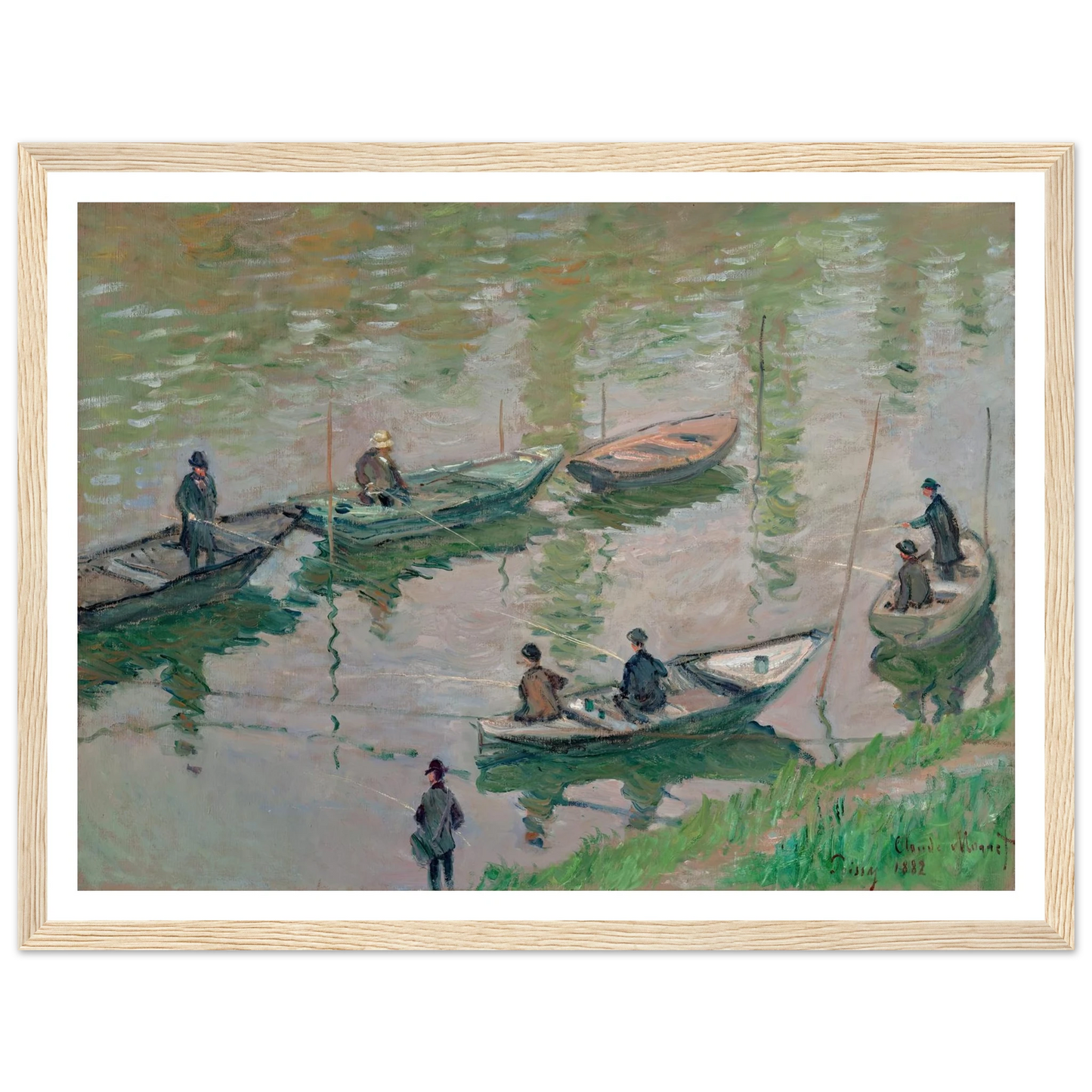 Fisherman on the Seine near Poissy (1882) Art Print | Claude Monet-Quipham Collections