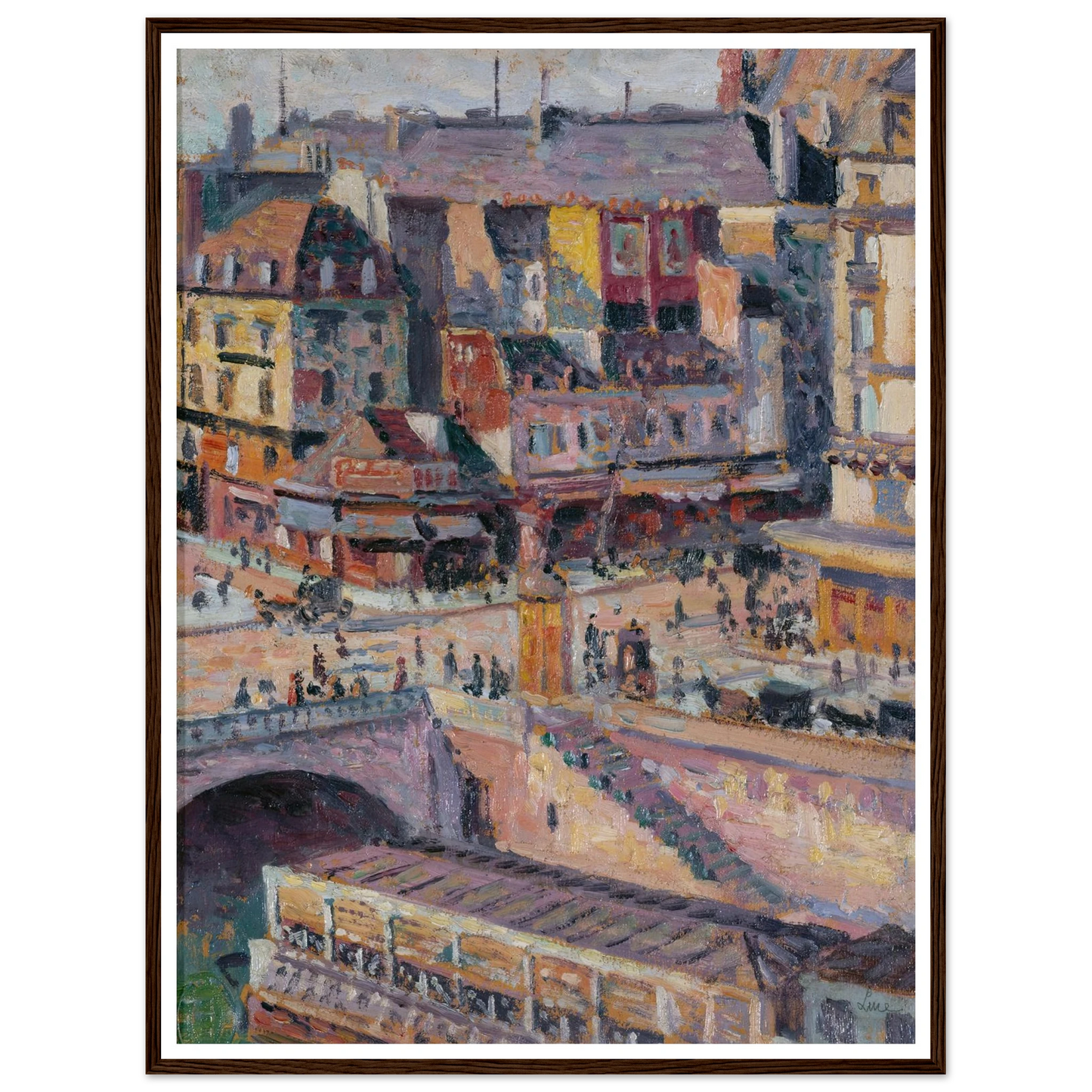 Le pont Saint-Michel et le quai des Orfèvres (before 1936) Art Print | Maximilien Luce-Quipham Collections