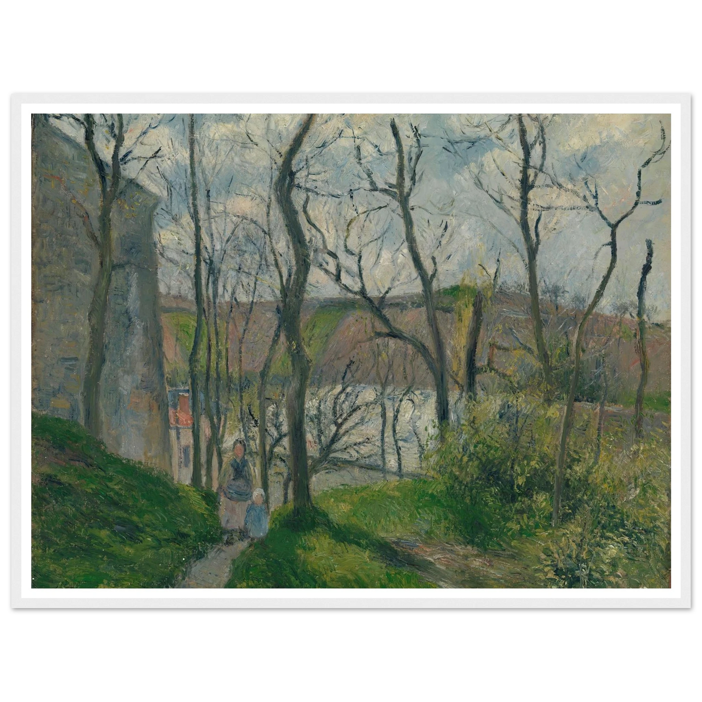 The ‘Royal Palace’ at the Hermitage, Pontoise (1879) Art Print | Camille Pissarro-Quipham Collections