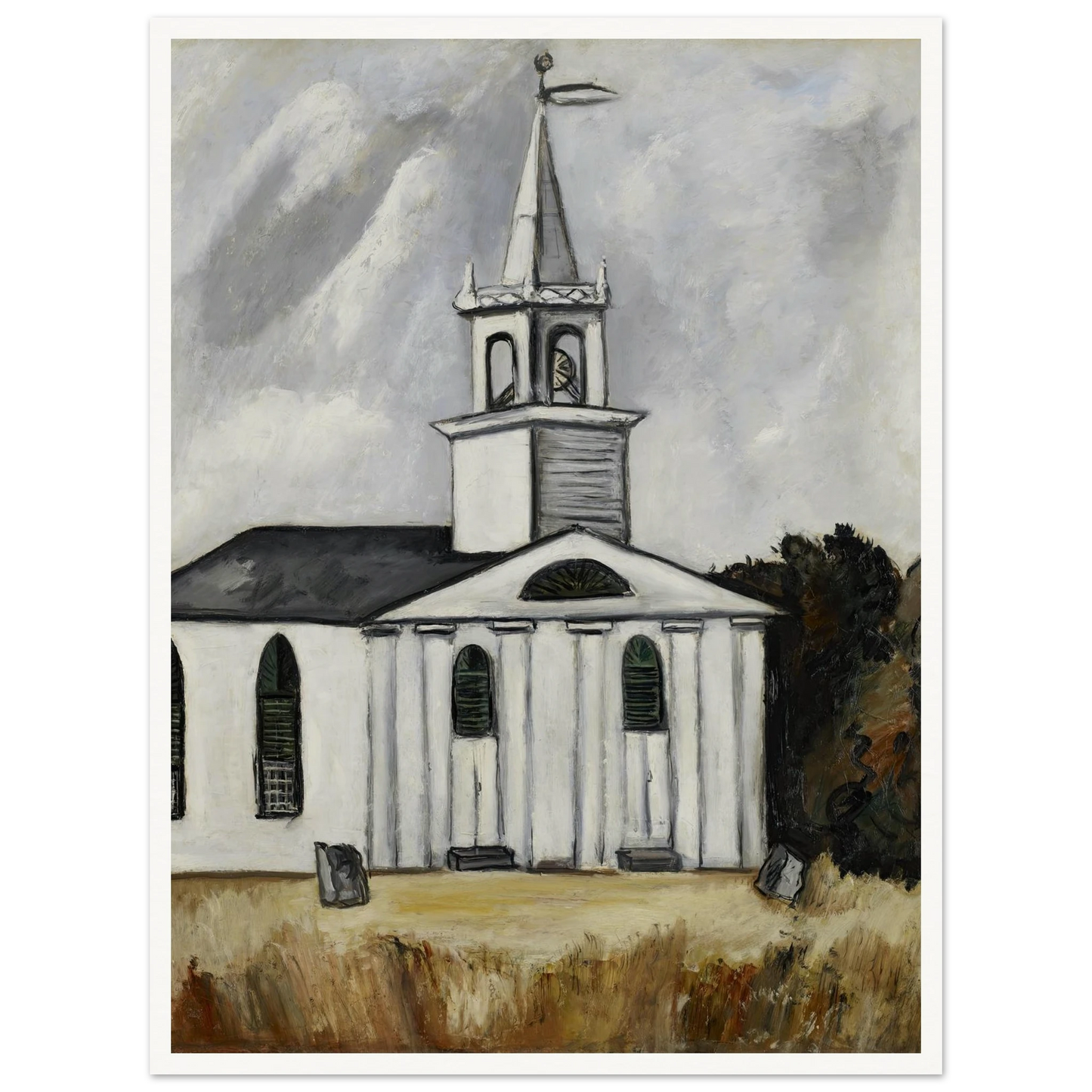 Church at Head Tide #2 (1938 - 1940) Art Print | Marsden Hartley-Quipham Collections