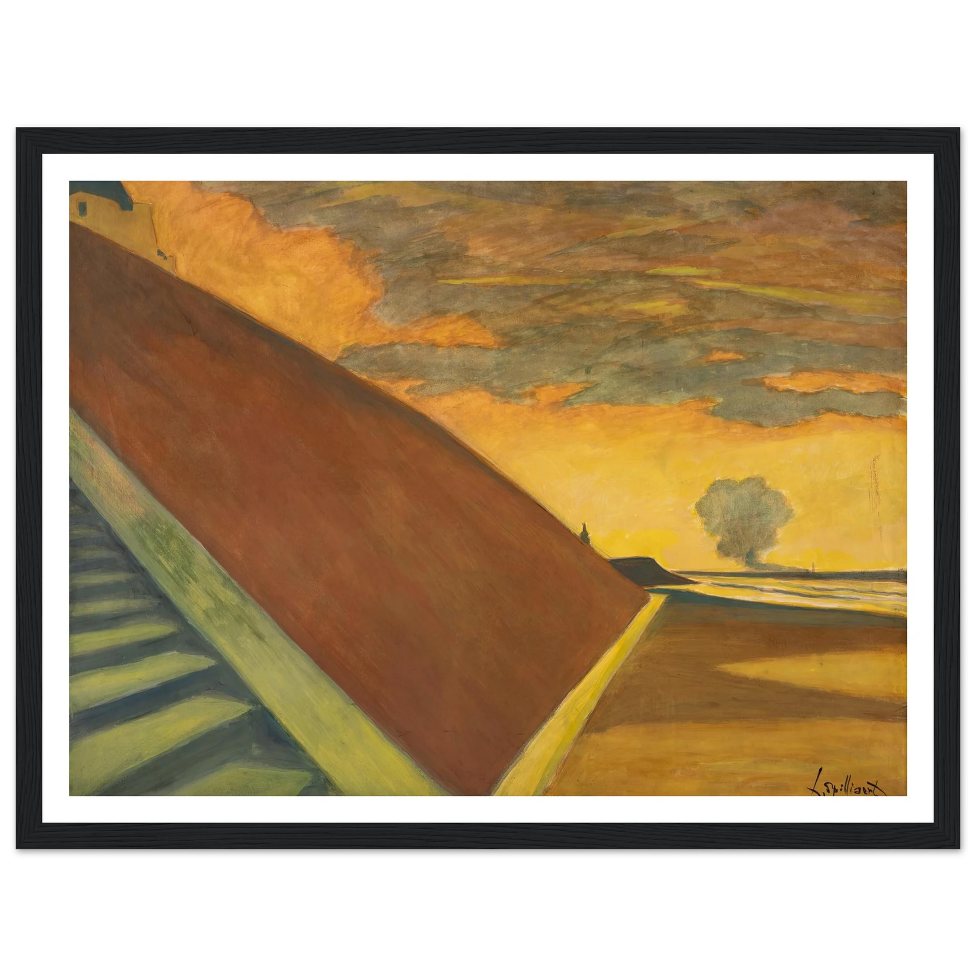 L’escalier, crépuscule jaune (1922) Art Print | Leon Spilliaert-Quipham Collections