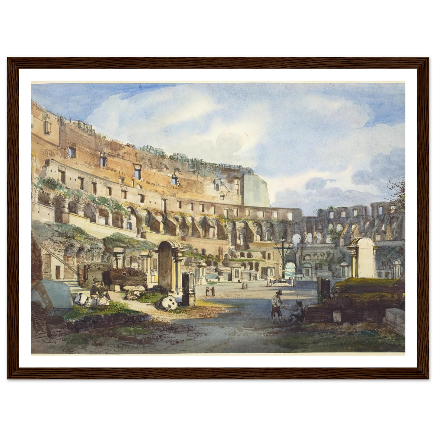 Interior of the Colosseum Art Print | Ippolito Caffi-Quipham Collections