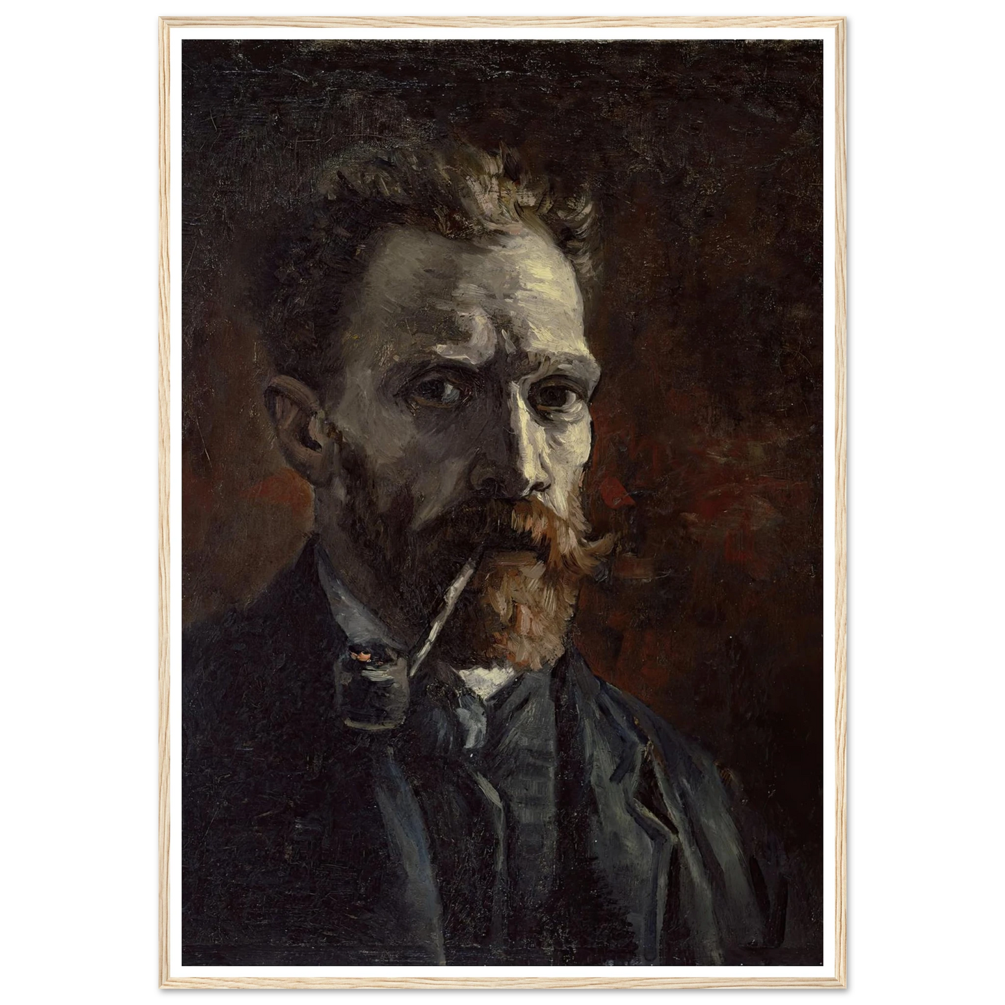 Self-portrait with pipe (1886) Art Print | Vincent van Gogh-Quipham Collections