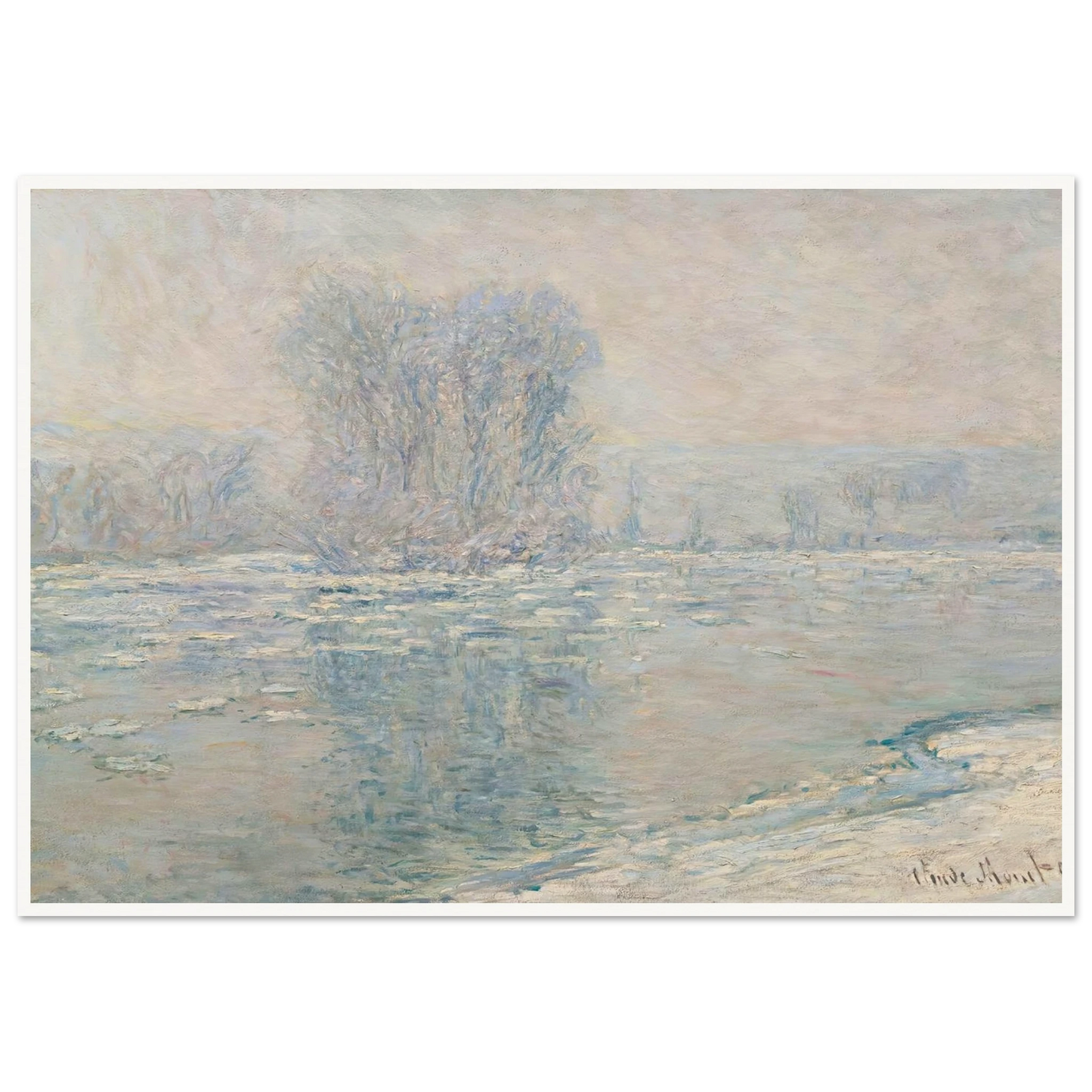 Glaçons, Effet Blanc (1893) Art Print | Claude Monet-Quipham Collections