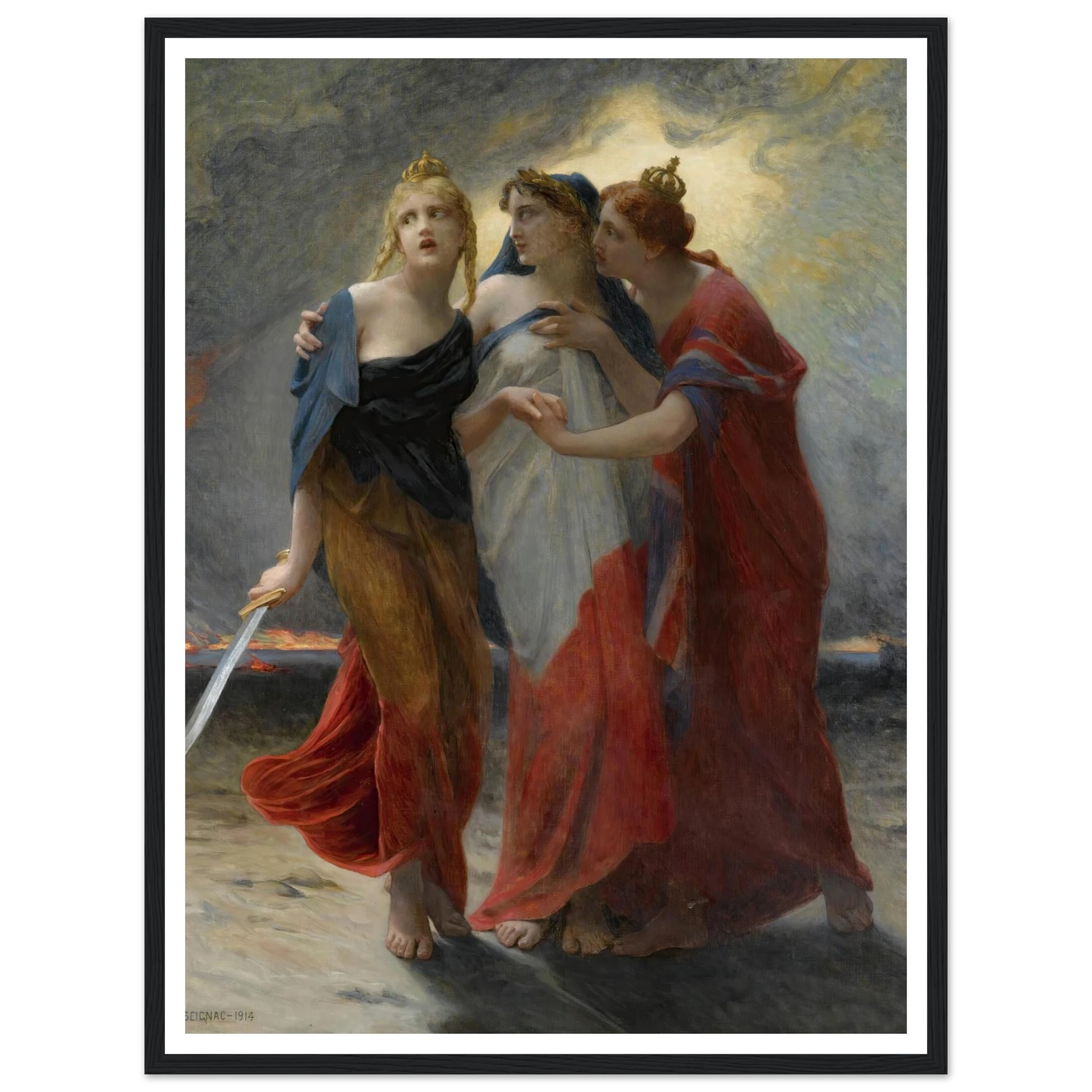 La Belgique, La France Et L’angleterre Devant L’invasion Allemande (1914) Art Print | Guillaume Seignac-Quipham Collections