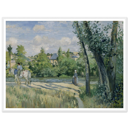 Sunlight on the Road, Pontoise (1874) Art Print | Camille Pissarro-Quipham Collections