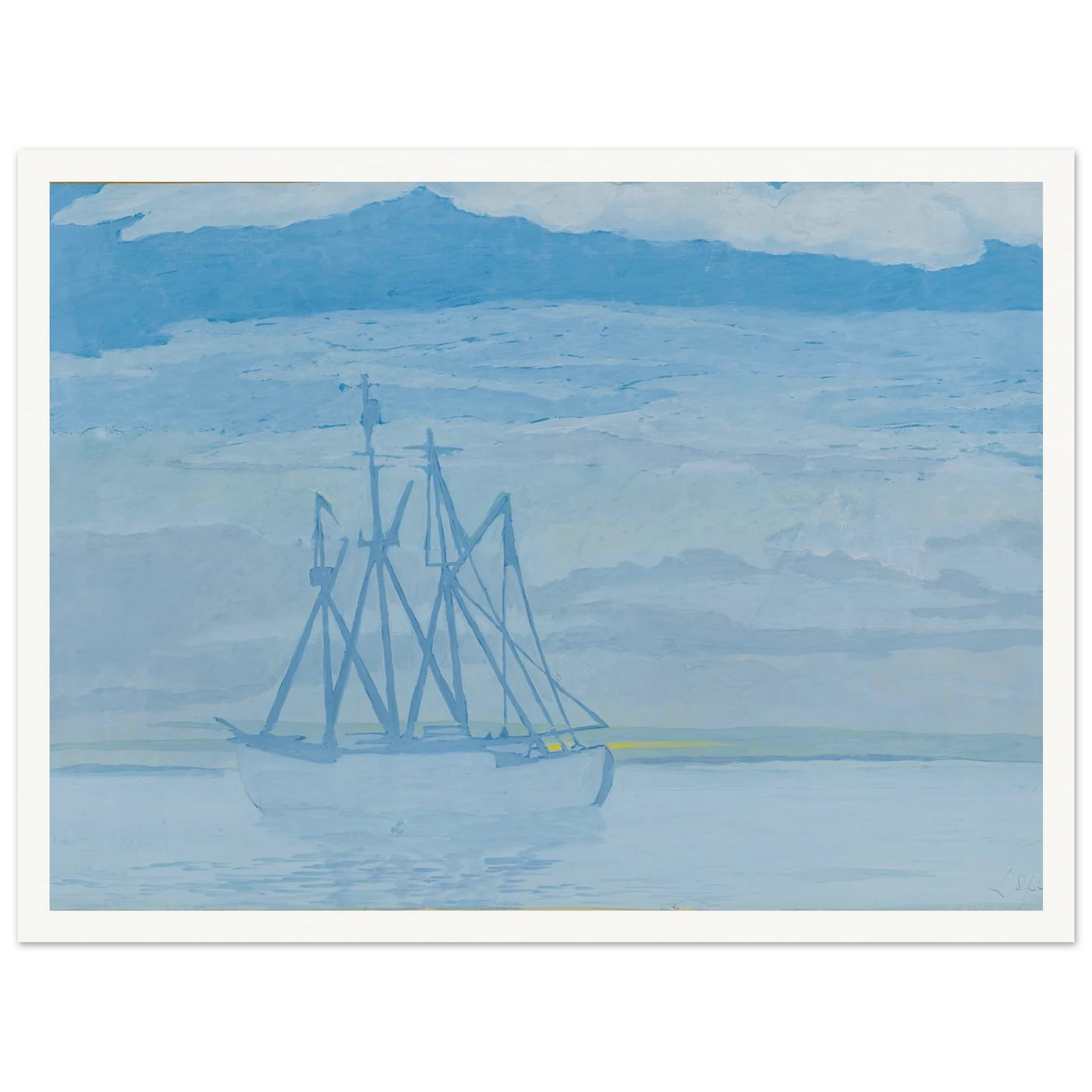 Chalutier sur la mer (1921) Art Print | Leon Spilliaert-Quipham Collections