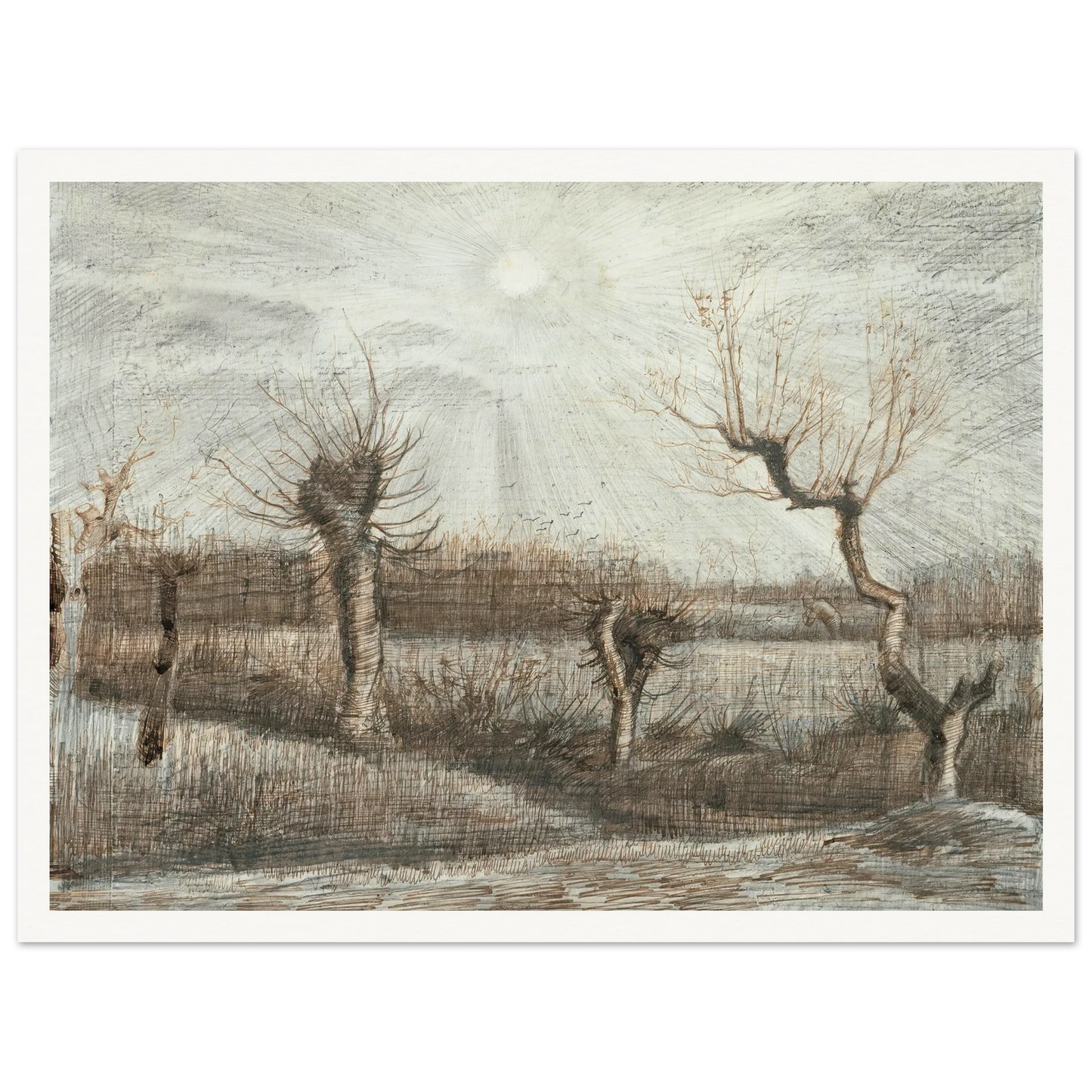 Tetards (Pollards) (1884) Art Print | Vincent van Gogh-Quipham Collections