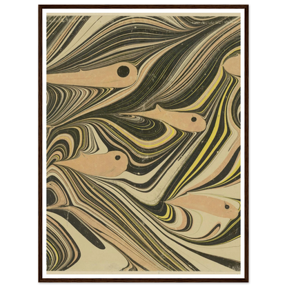 Marmorpapier (mit Fischmotiven) (1903 - 1907) Art Print | Josef Hoffmann-Quipham Collections