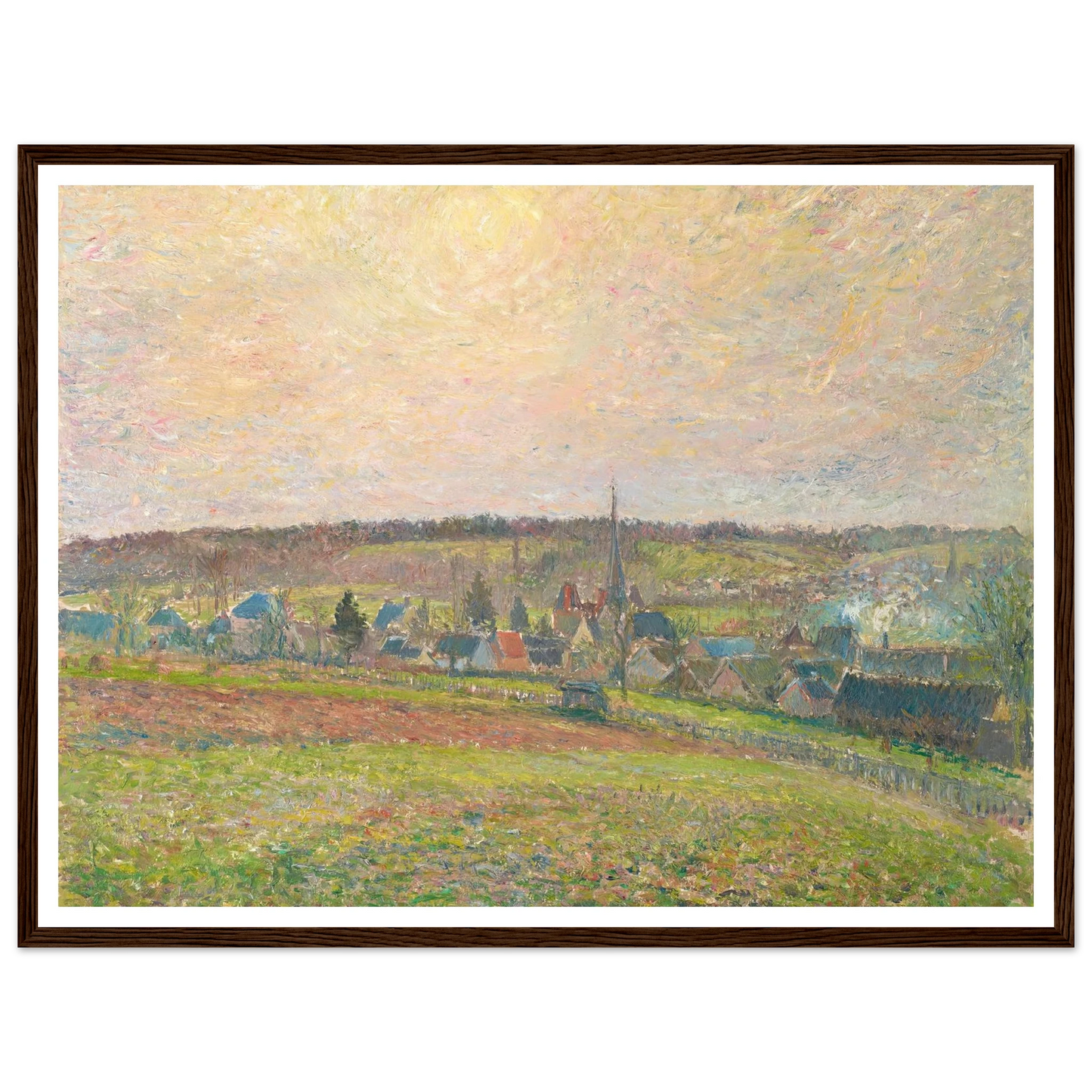 Le Village d’Éragny (The Village of Éragny) (1885) Art Print | Camille Pissarro-Quipham Collections