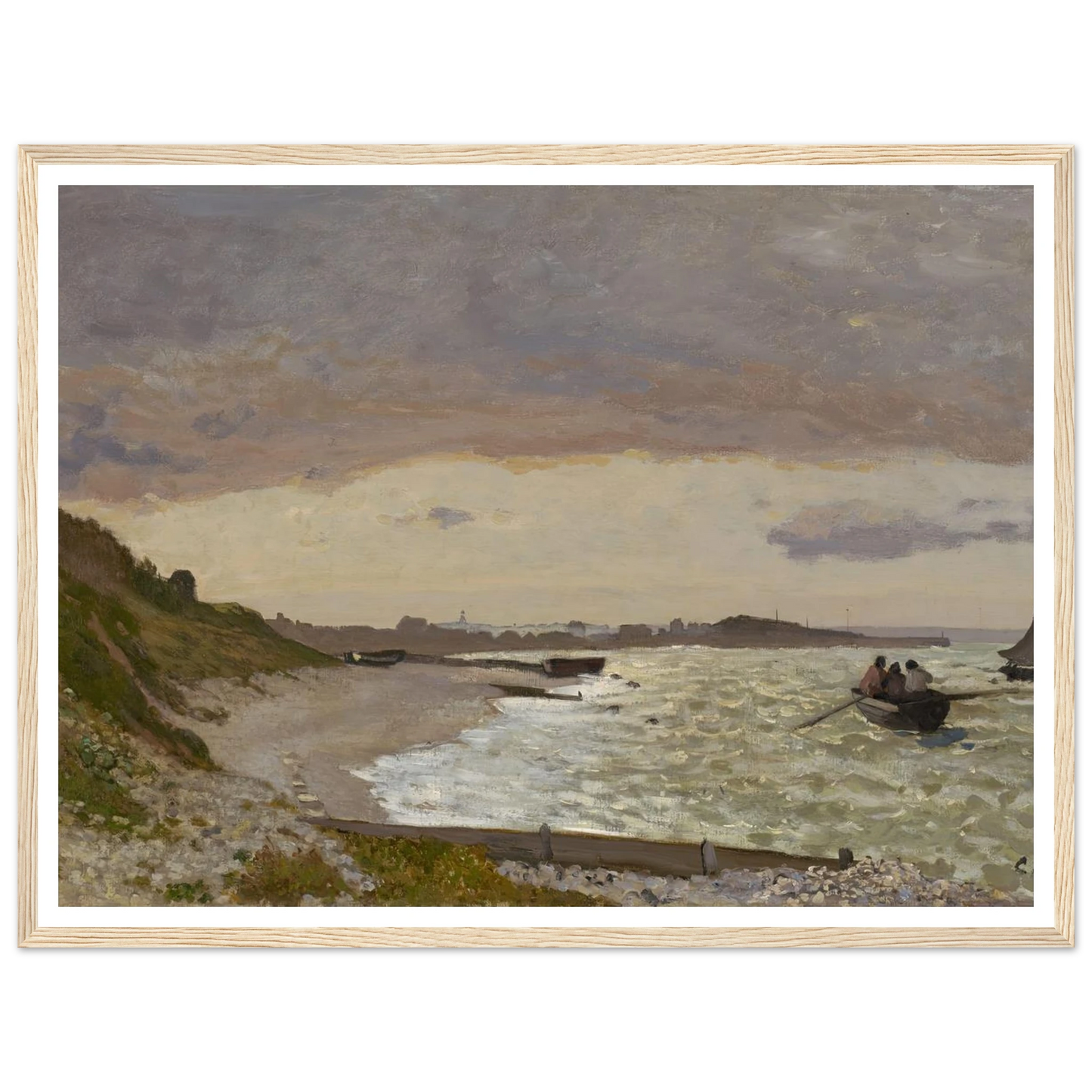 The Seashore at Sainte-Adresse (1864) Art Print | Claude Monet-Quipham Collections