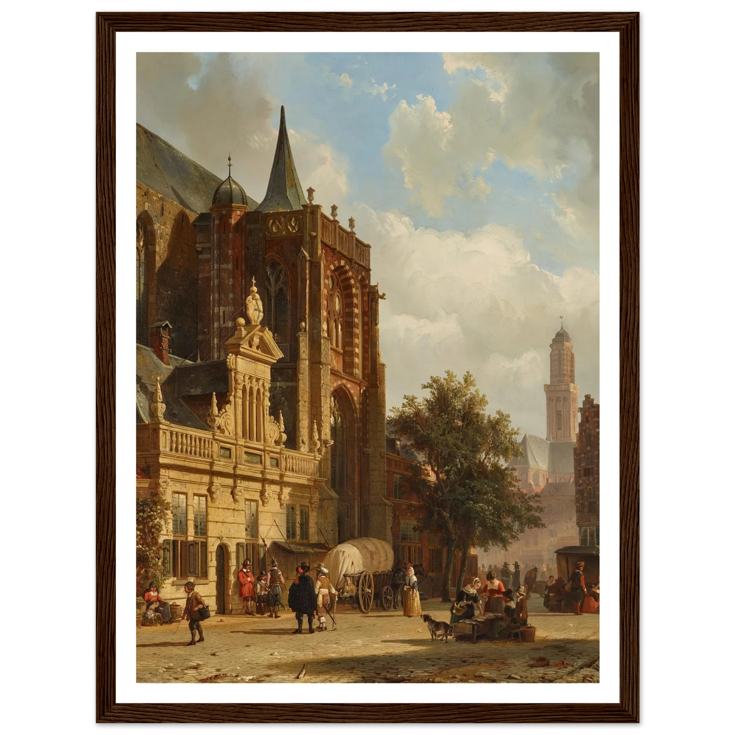 Der Grote Markt in Zwolle (1869) Art Print | Cornelis Springer-Quipham Collections