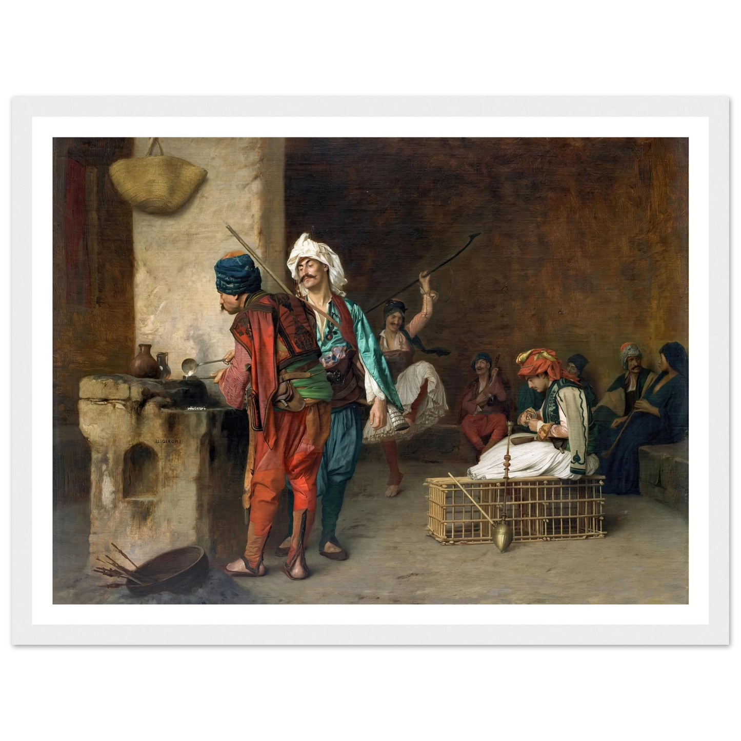 Cafe House-Cairo (Casting Bullets) (1884 or earlier) Art Print | Jean Leon Gerome-Quipham Collections
