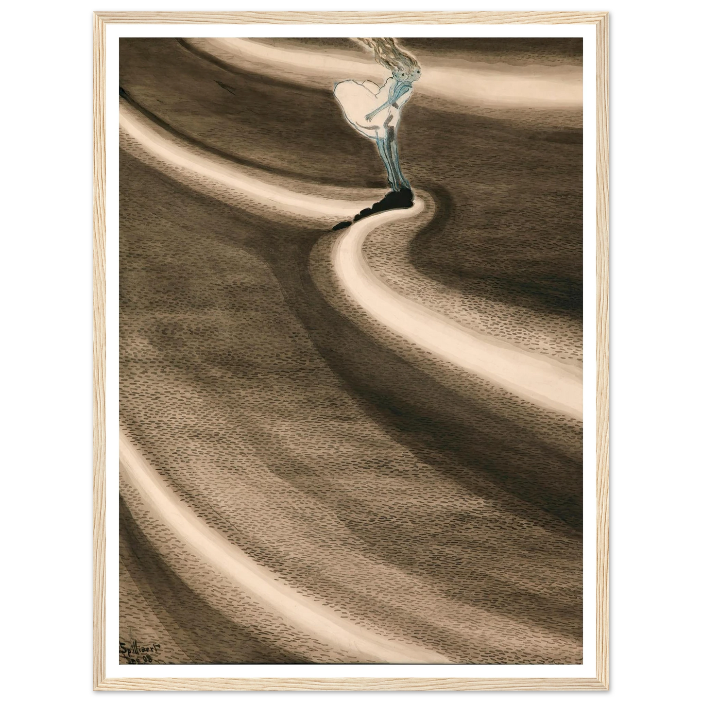 Fillettes devant la vague (1908) Art Print | Leon Spilliaert-Quipham Collections