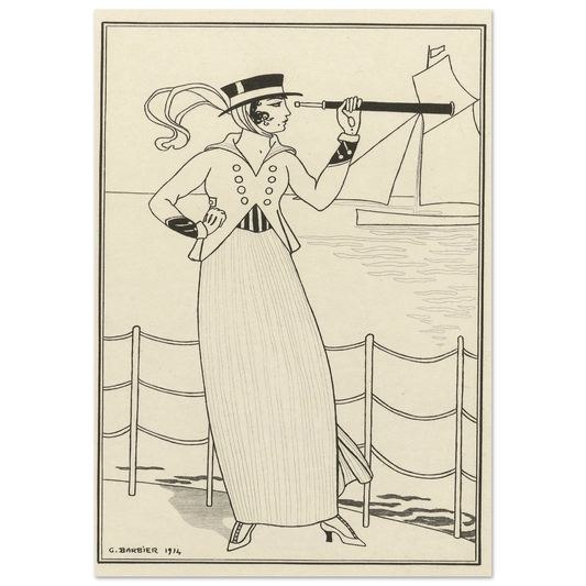 Journal des Dames et des Modes, Costumes Parisiens, 1914, No. 164 (1914) Art Print | George Barbier-Quipham Collections