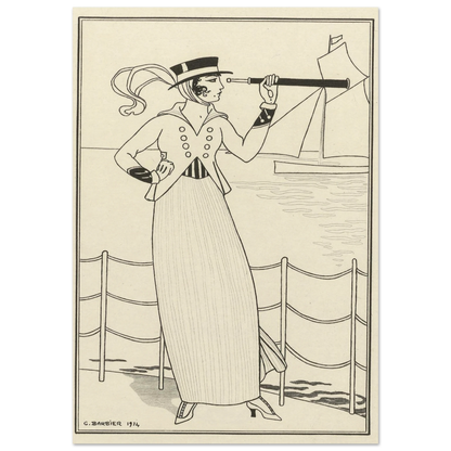 Journal des Dames et des Modes, Costumes Parisiens, 1914, No. 164 (1914) Art Print | George Barbier-Quipham Collections