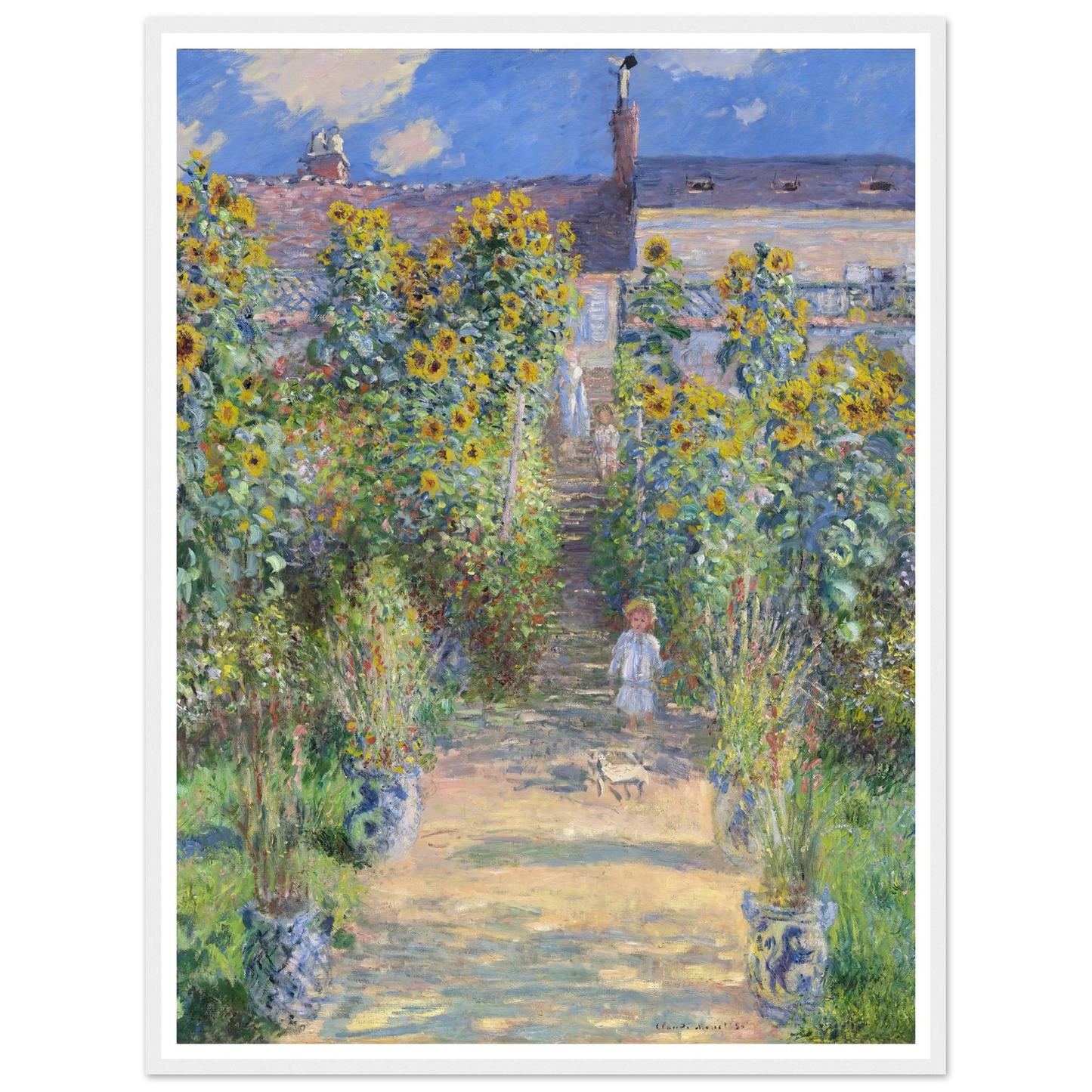 The Artist’s Garden at Vétheuil (1881) Art Print | Claude Monet-Quipham Collections