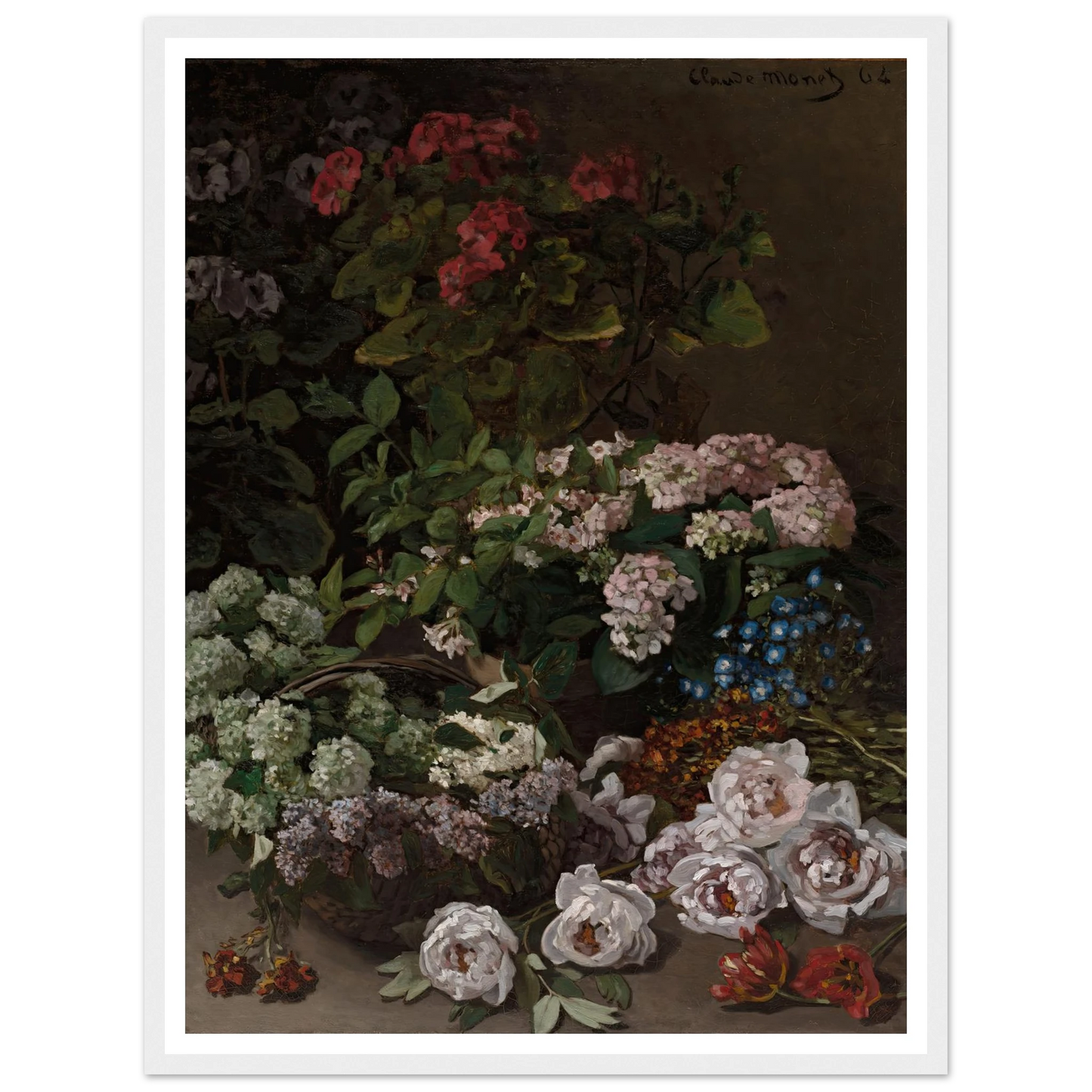 Spring Flowers (1864) Art Print | Claude Monet-Quipham Collections