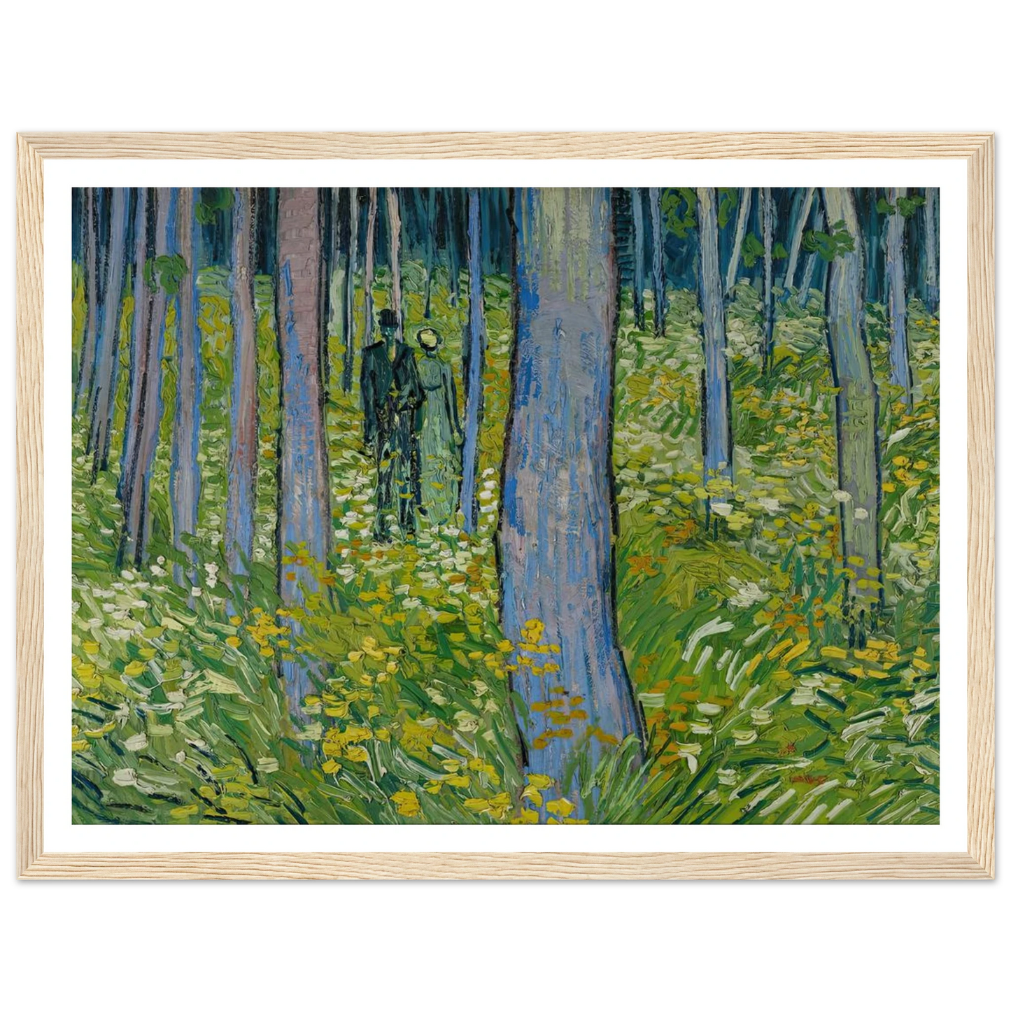 Undergrowth with two Figures (1890) Art Print | Vincent van Gogh-Quipham Collections