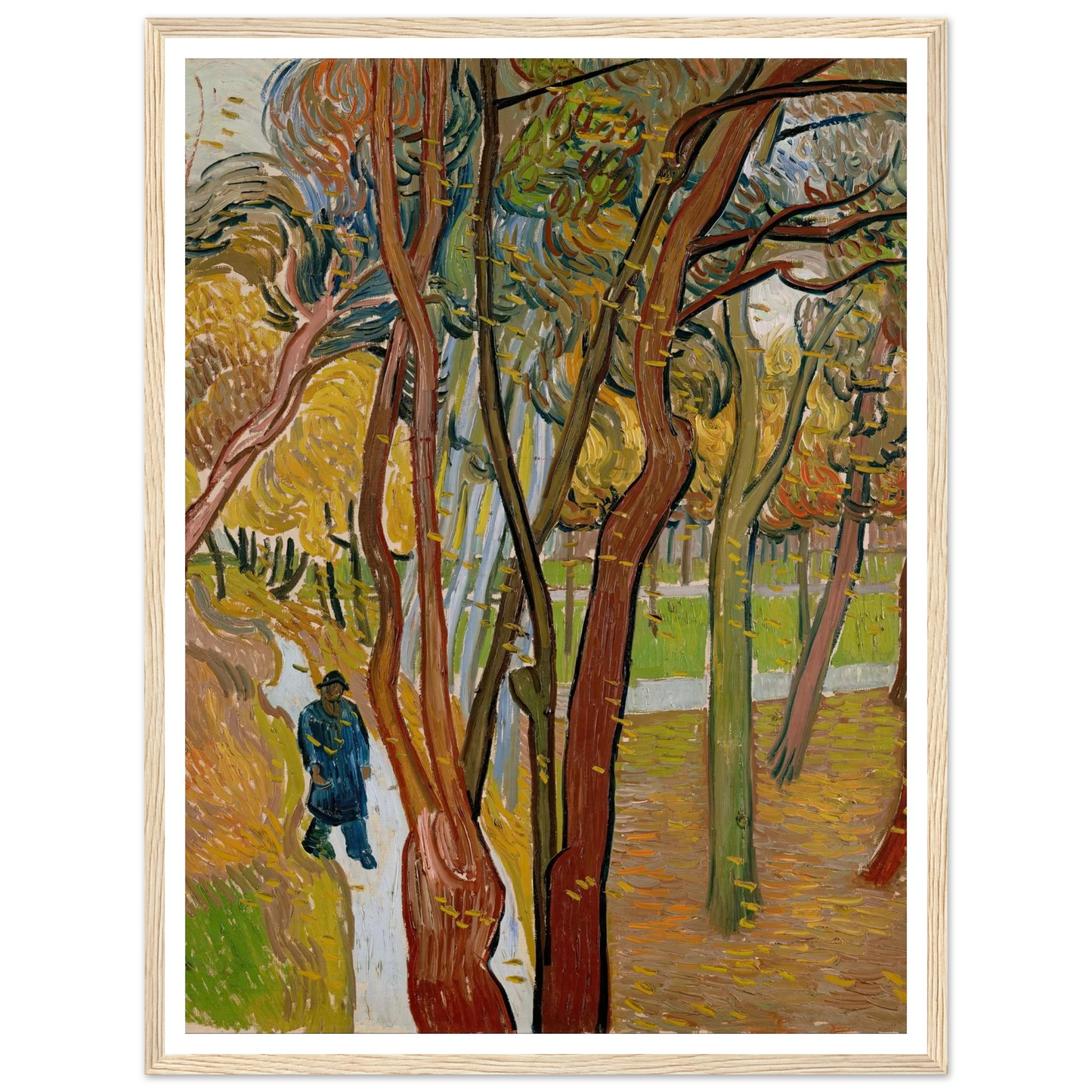 The garden of Saint Paul’s Hospital (`The fall of the leaves’) Art Print | Vincent van Gogh-Quipham Collections