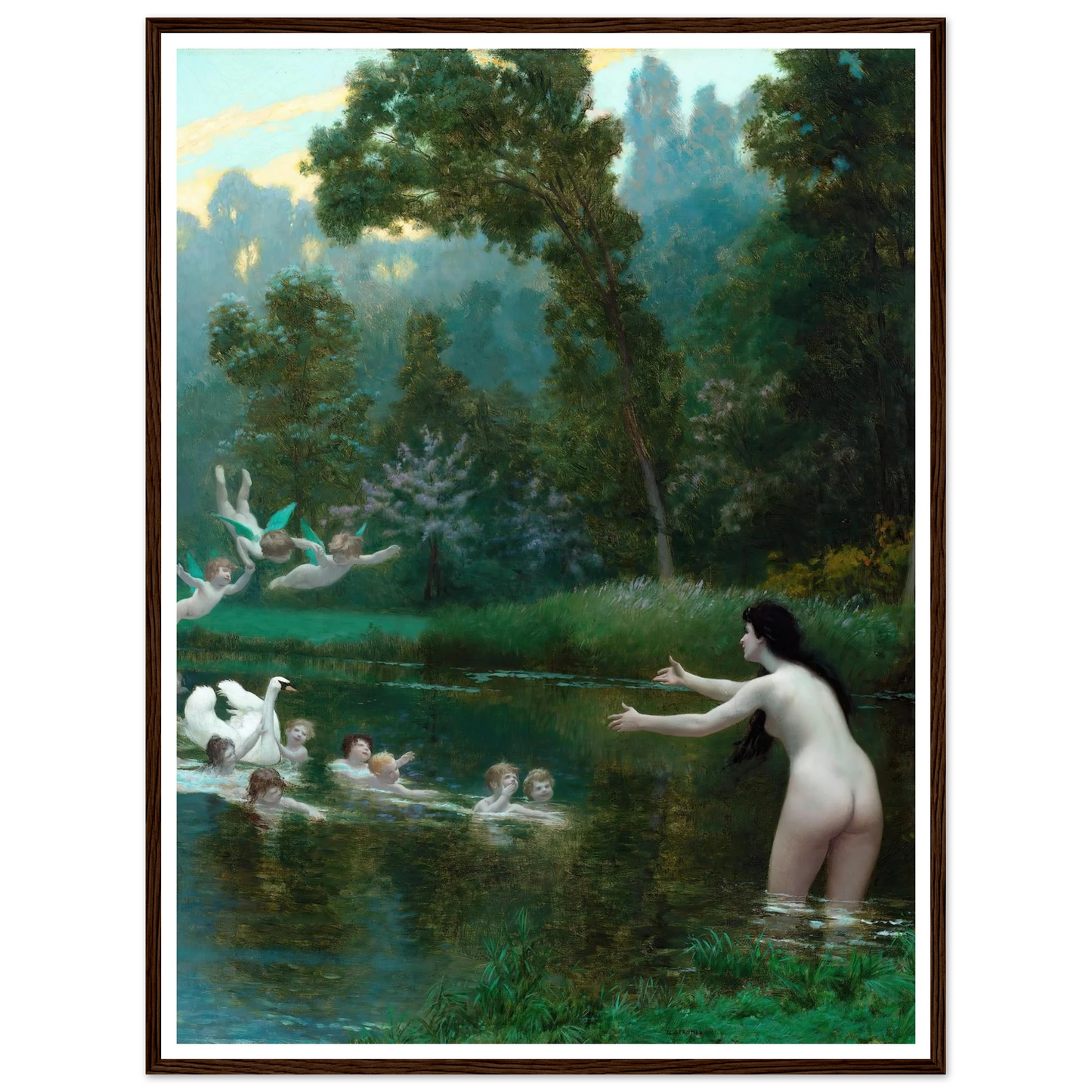 Leda And The Swan (1895) Art Print | Jean Leon Gerome-Quipham Collections