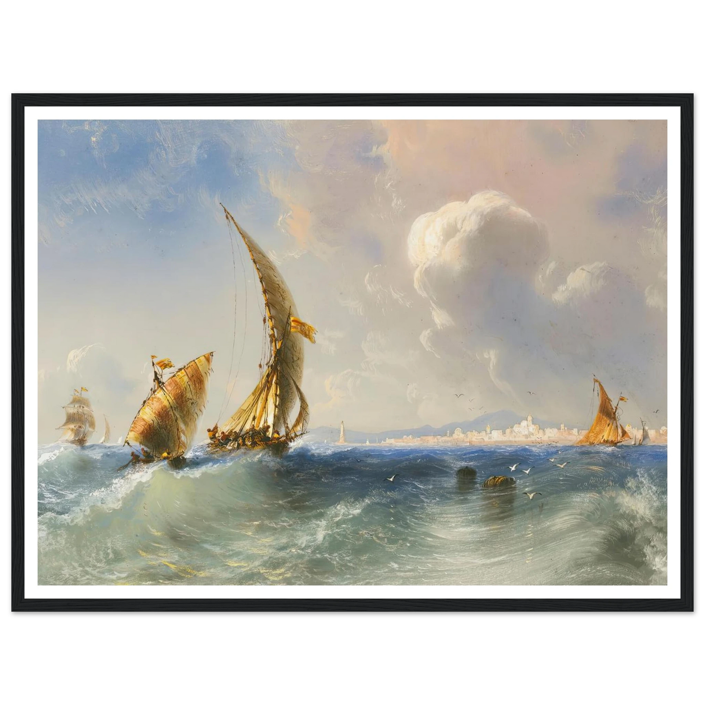 High Seas Near Alicante Art Print | Carlo Bossoli-Quipham Collections